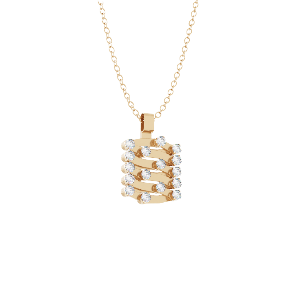 Serafino Consoli Brevetto Classic collier roodgoud met diamant - S.CL1492F4RGWD - #1