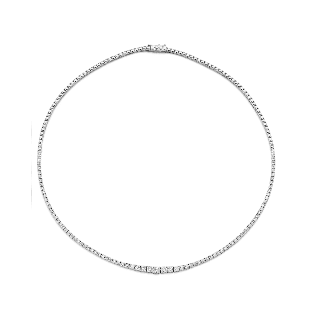 Schaap en Citroen Diamonds collier witgoud met diamant - #1
