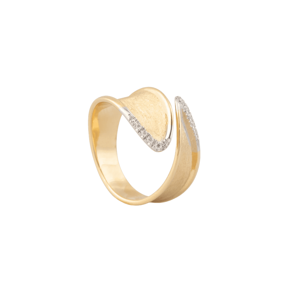 Marco Bicego Lunaria Twist ring geelgoud met diamant - AB660-B - #2