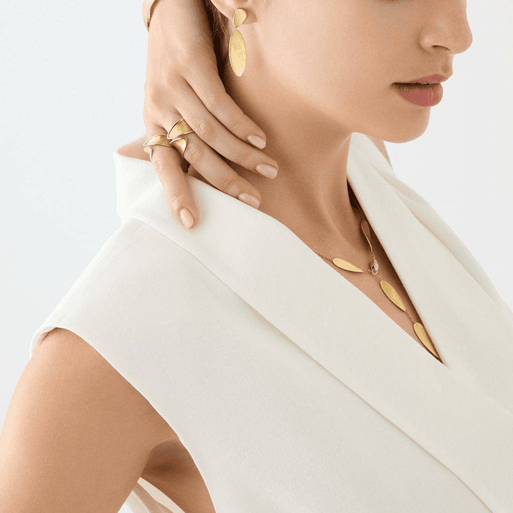 Marco Bicego Lunaria Twist ring geelgoud met diamant - AB660-B - #5