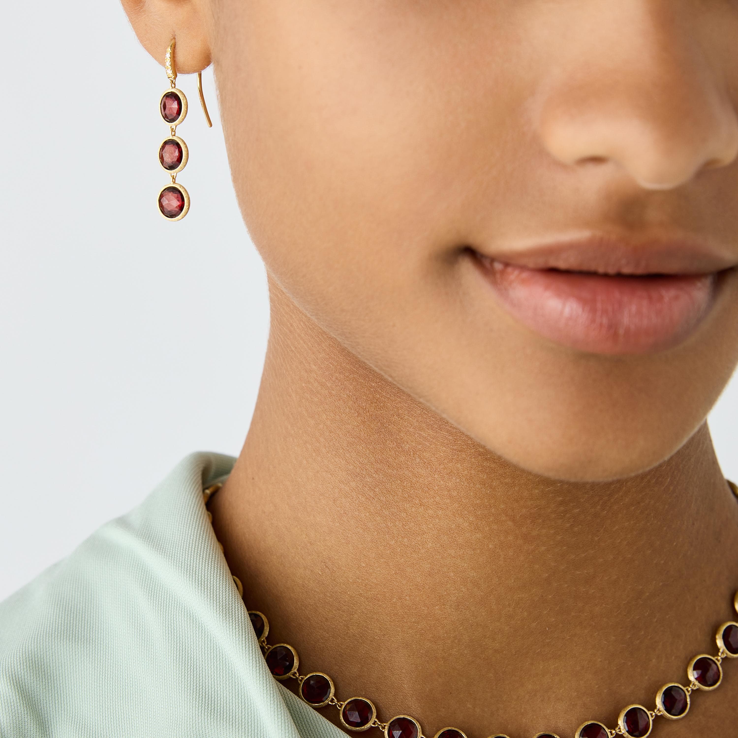 Marco Bicego Jaipur Color oorsieraad geelgoud met diamant - OB1965-AB-RG01 - #2