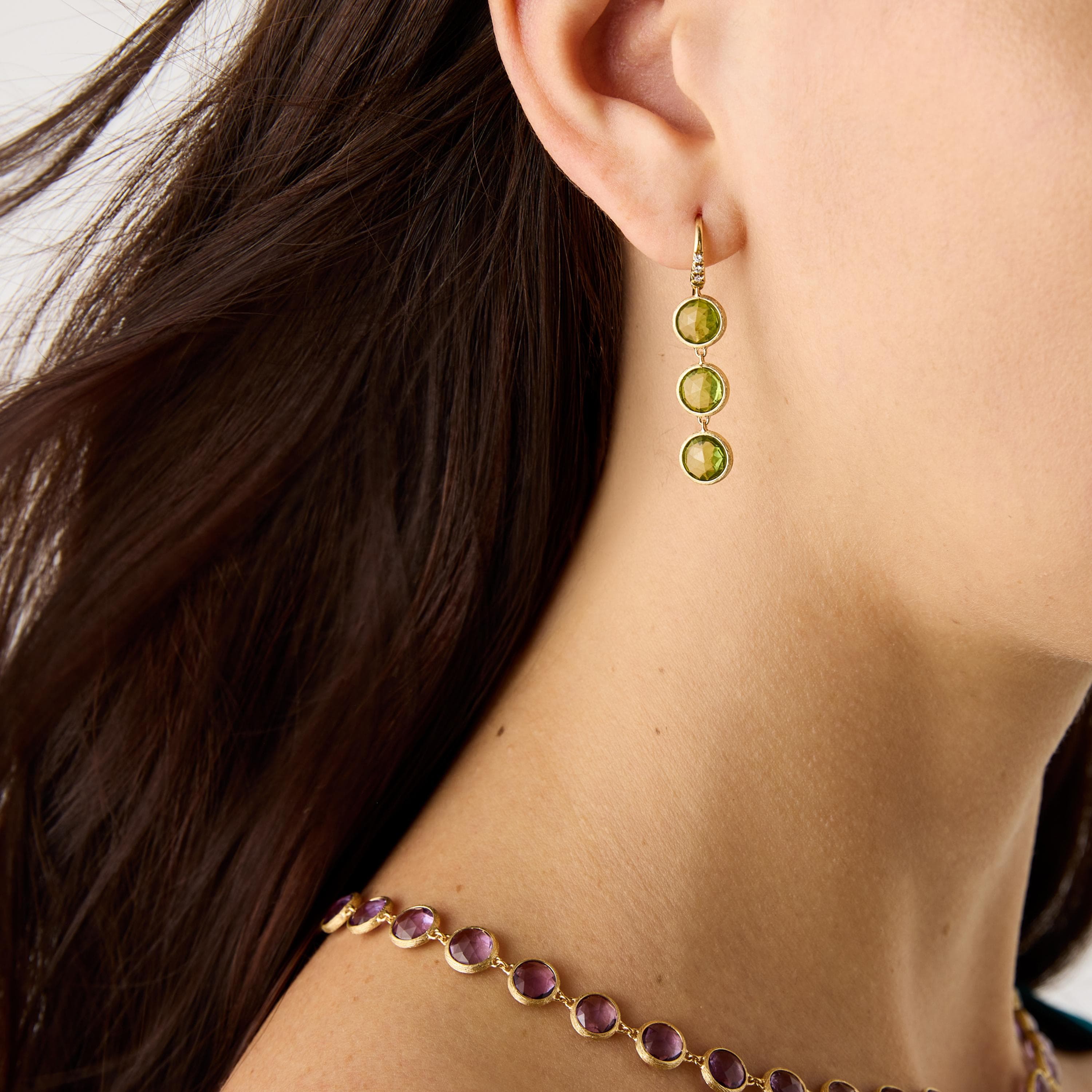 Marco Bicego Jaipur Color oorsieraad geelgoud met diamant - OB1965-AB-PR01 - #2
