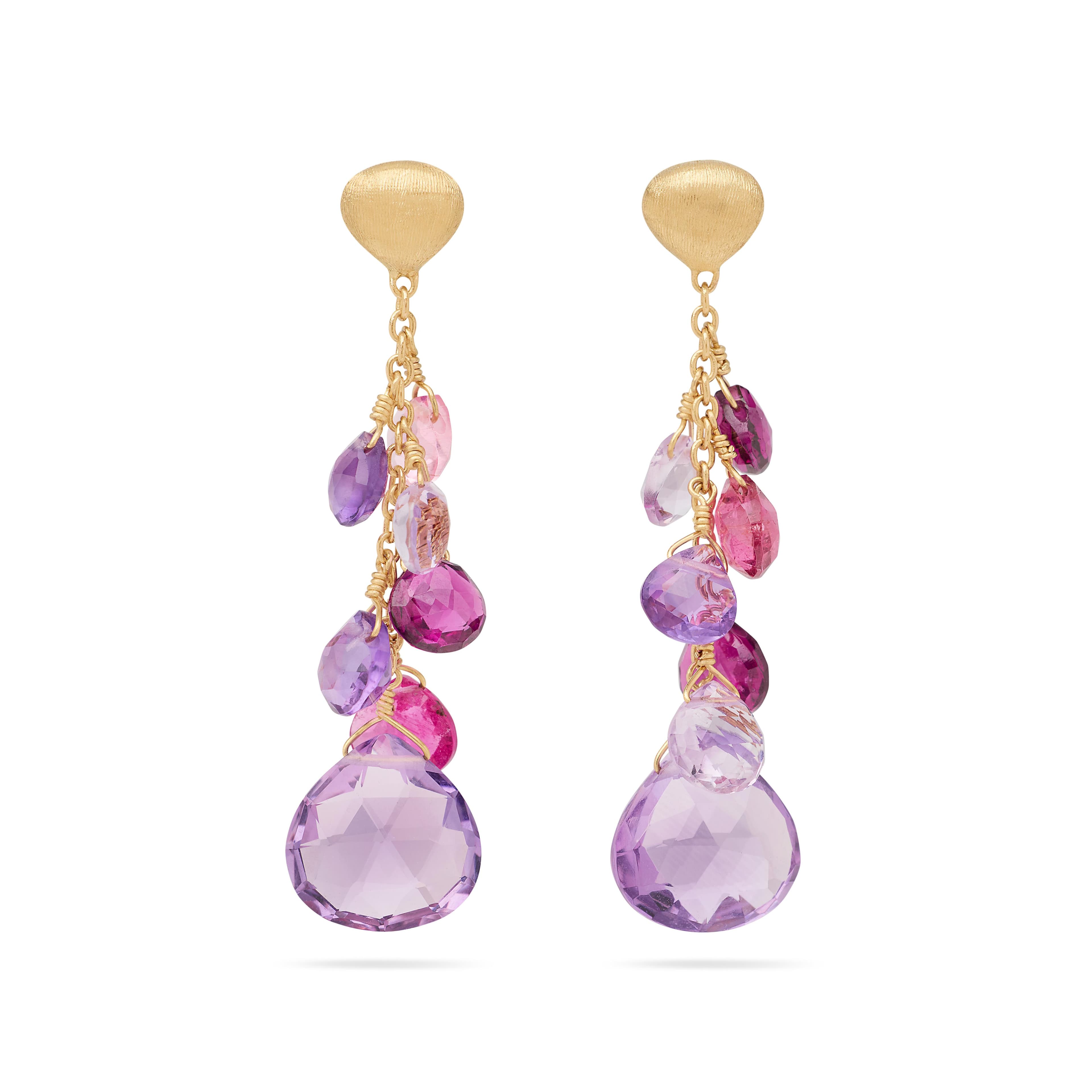 Marco Bicego Paradise oorsieraad geelgoud met amethist - OB1778-MIX331 - #1