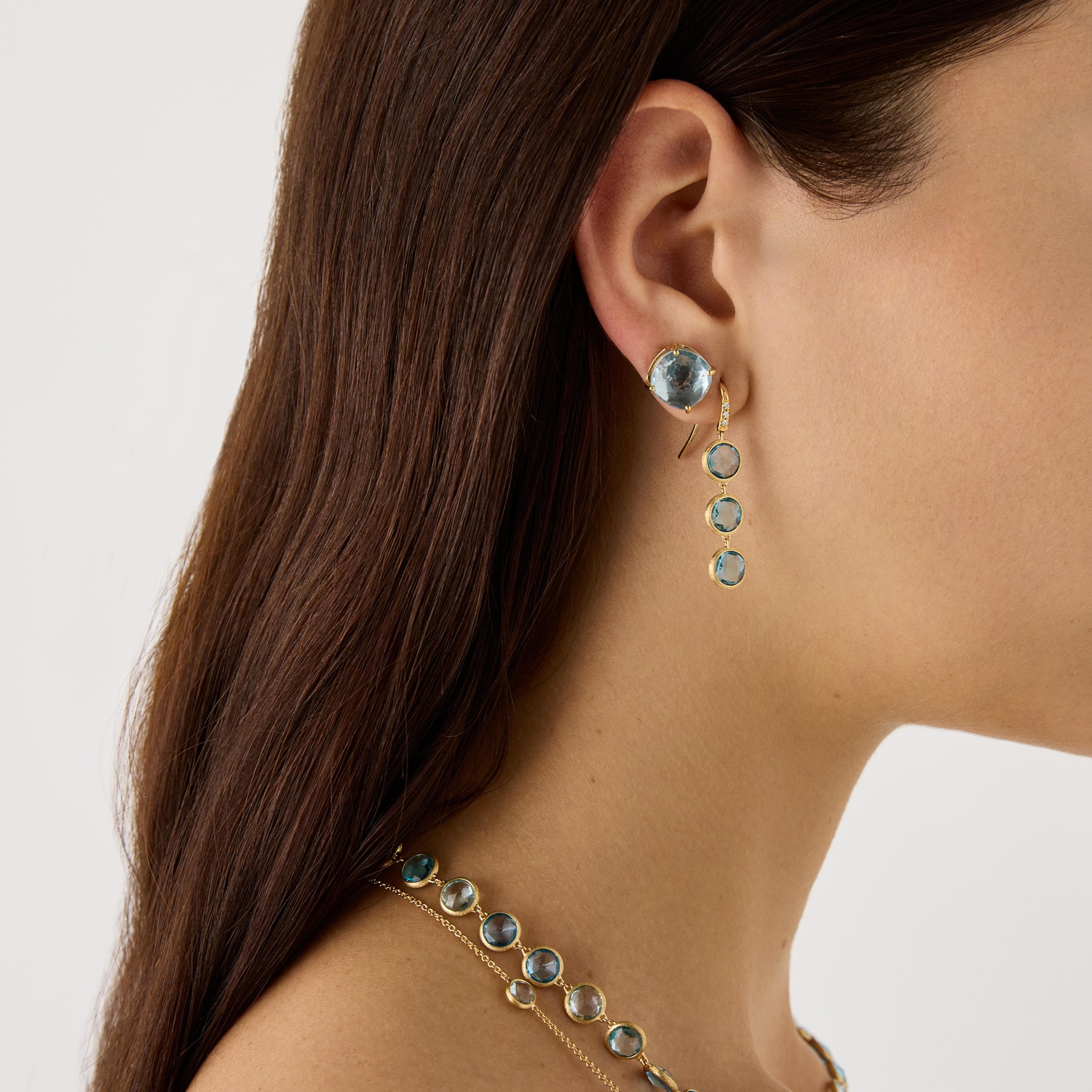 Marco Bicego Jaipur Color oorsieraad geelgoud met diamant - OB1965-AB-TP01 - #2