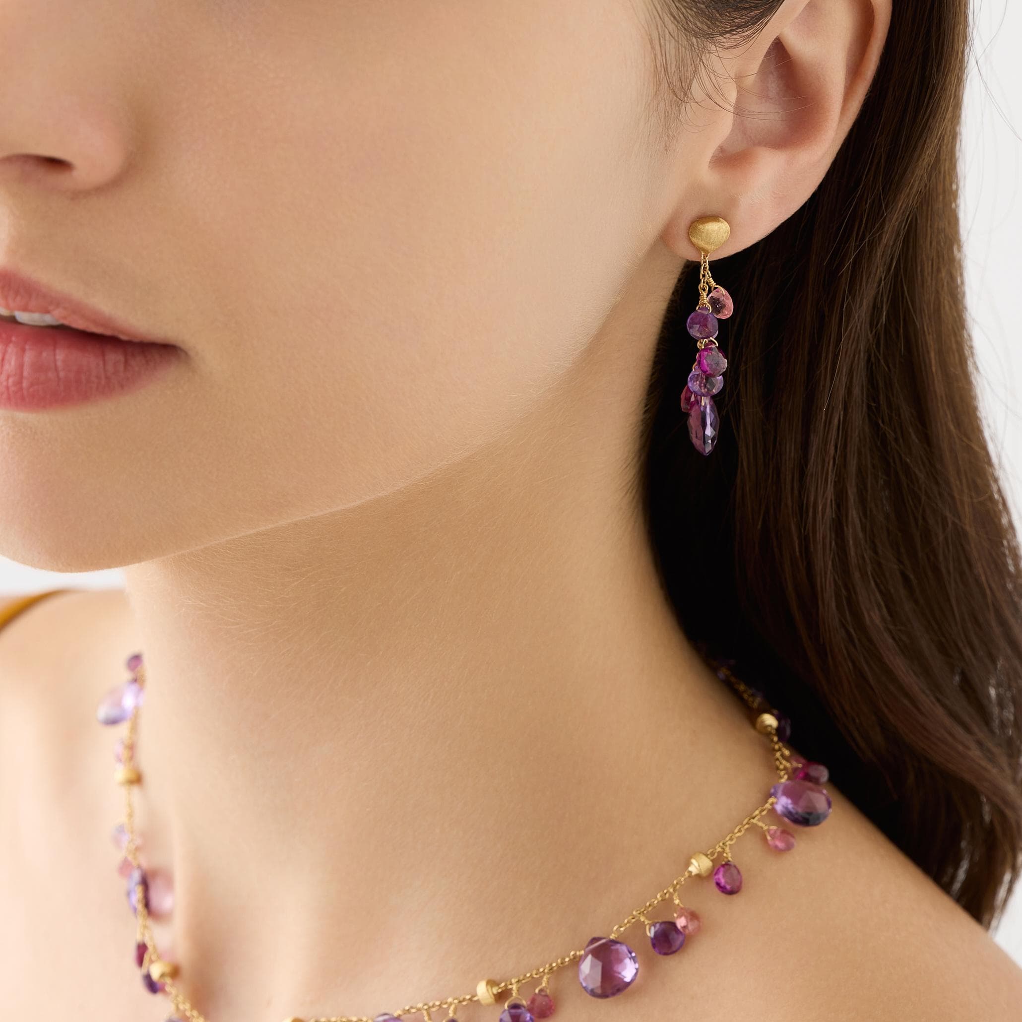 Marco Bicego Paradise oorsieraad geelgoud met amethist - OB1778-MIX331 - #2