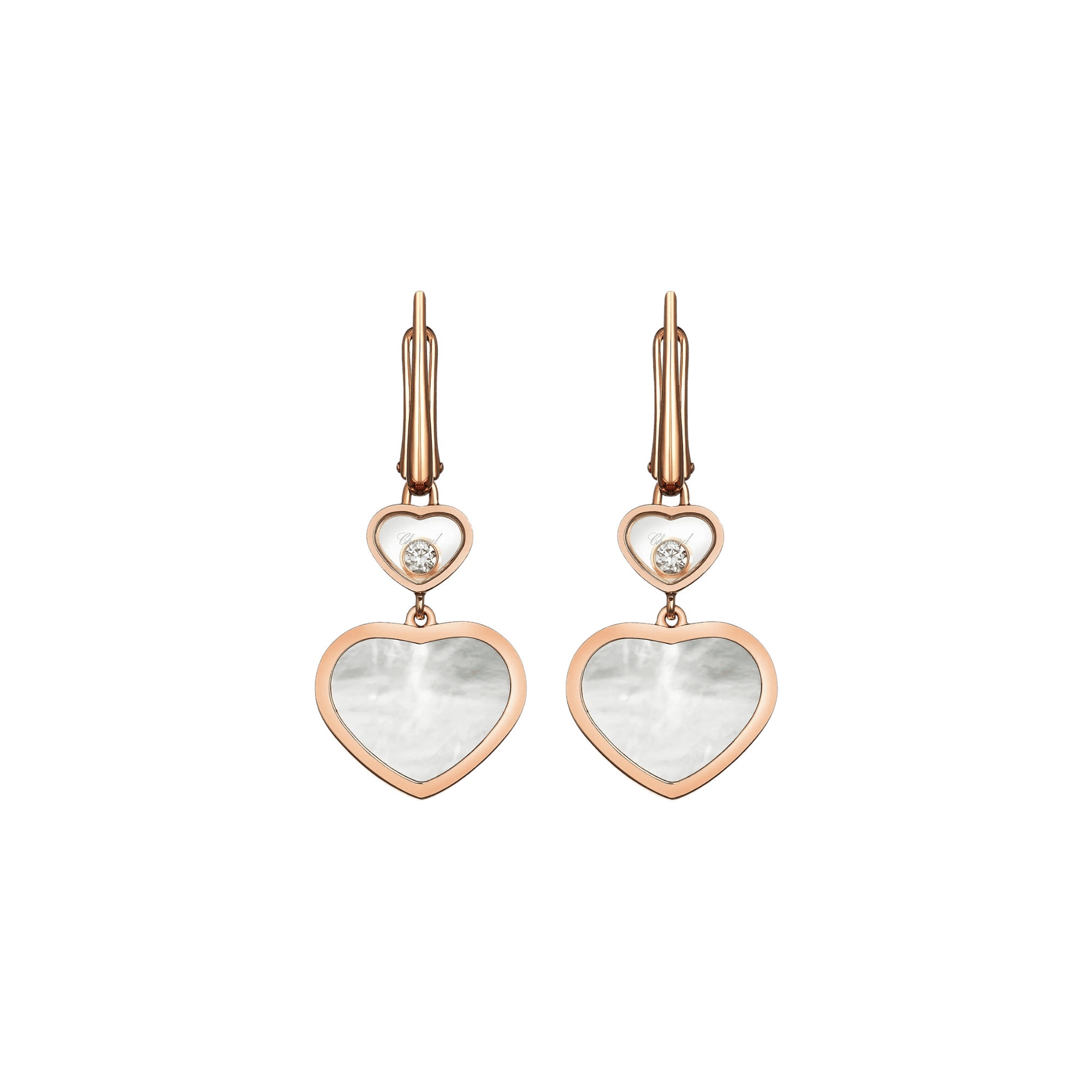 Chopard Happy Diamonds Happy Hearts oorsieraad roodgoud met diamant - 837482-5310 - #3