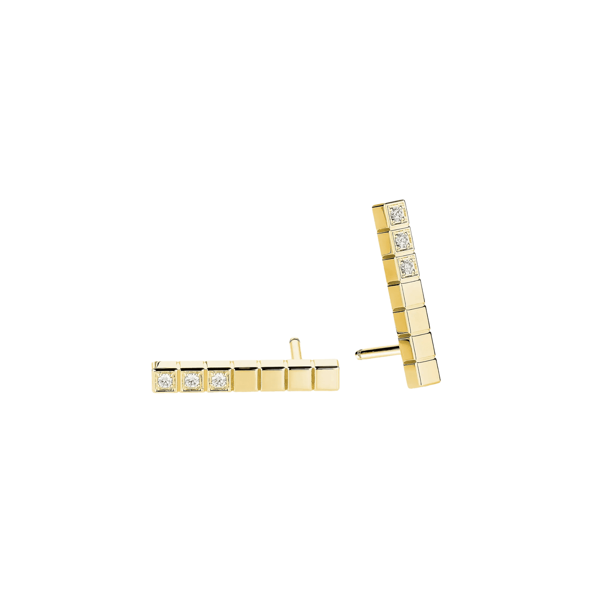 Chopard Ice Cube Mini oorsieraad geelgoud met diamant - 837702-0002 - #5