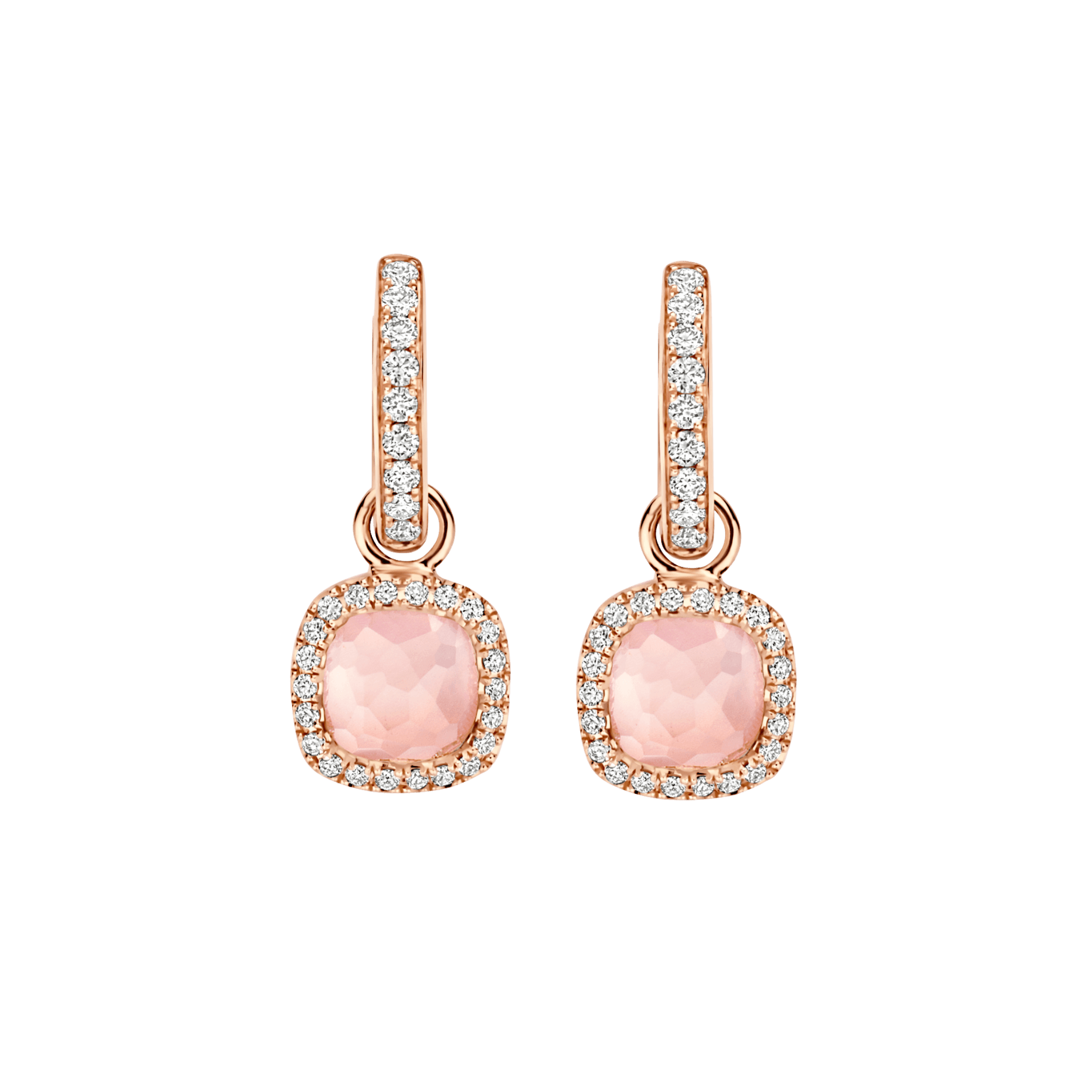 Tirisi Jewelry Milano Sweeties oorsieraad roodgoud met kwarts - TE9330PQP - #1