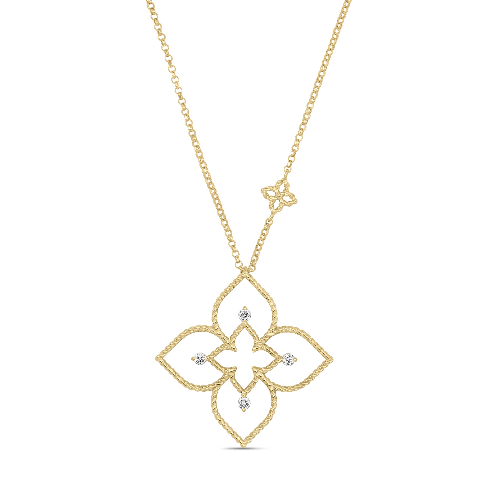 Roberto Coin Desert Flower collier geelgoud met diamant - ADR777CL3822 - #1