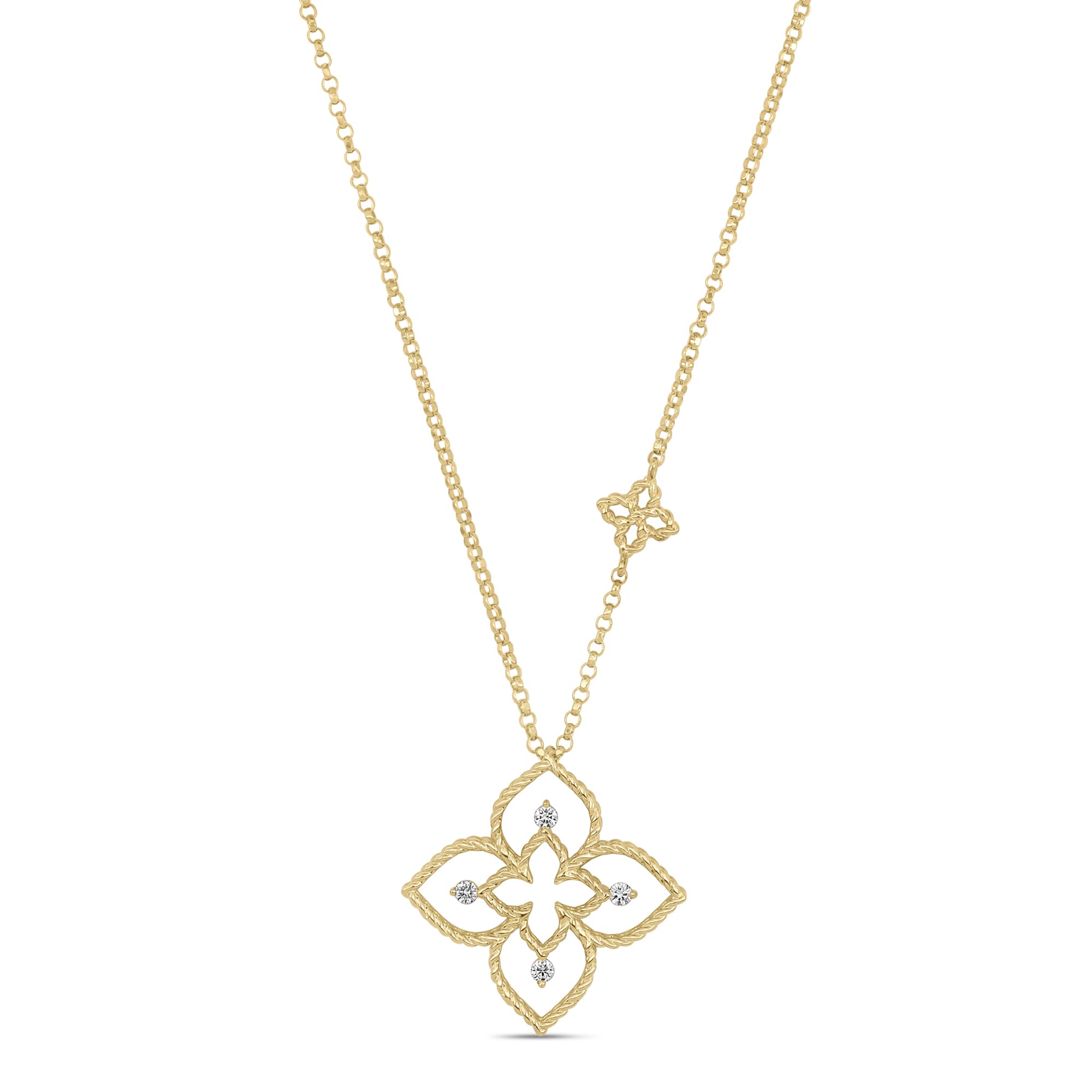 Roberto Coin Desert Flower collier geelgoud met diamant - ADR777CL3821 - #1