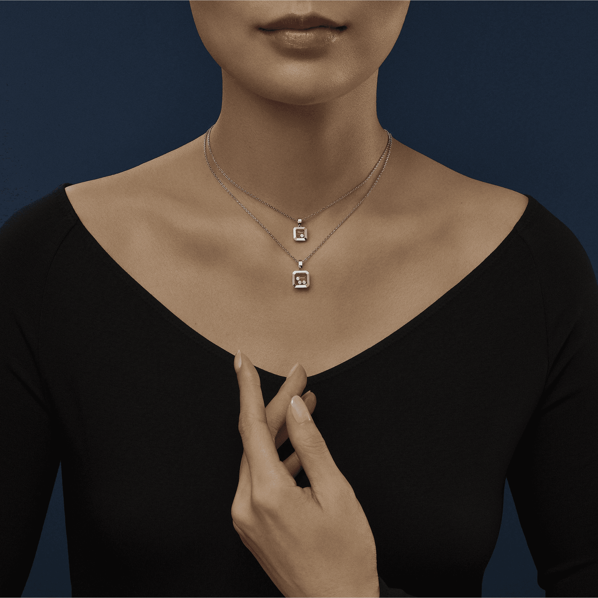 Chopard Happy Diamonds Icons Square collier witgoud met diamant - 79A115-1001 - #5