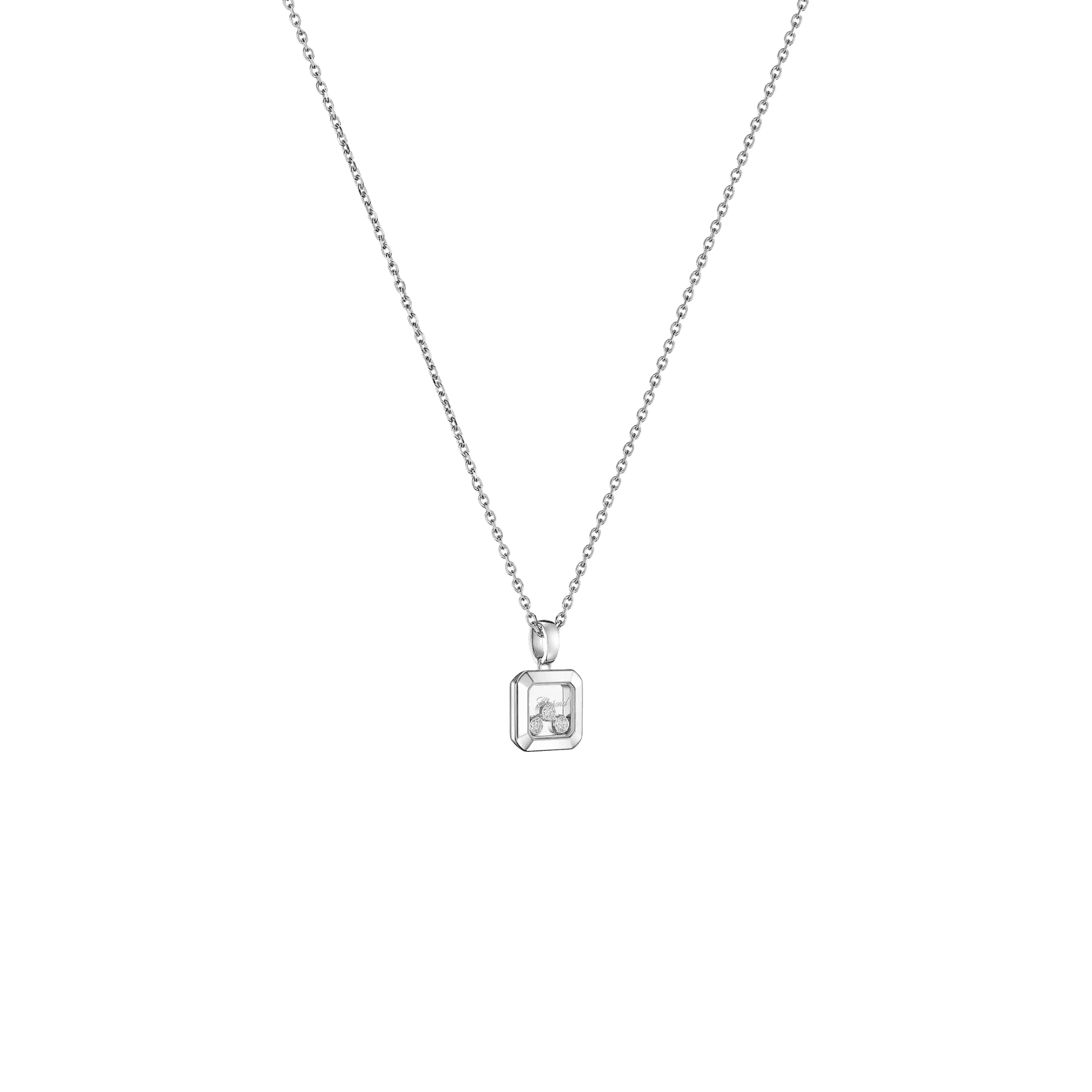 Chopard Happy Diamonds Icons Square collier witgoud met diamant - 79A115-1001 - #2