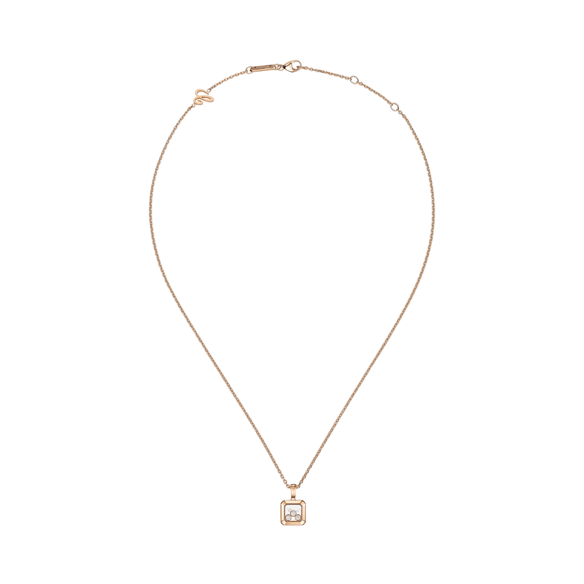 Chopard Happy Diamonds Icons Square collier roodgoud met diamant - 79A115-5001 - #4