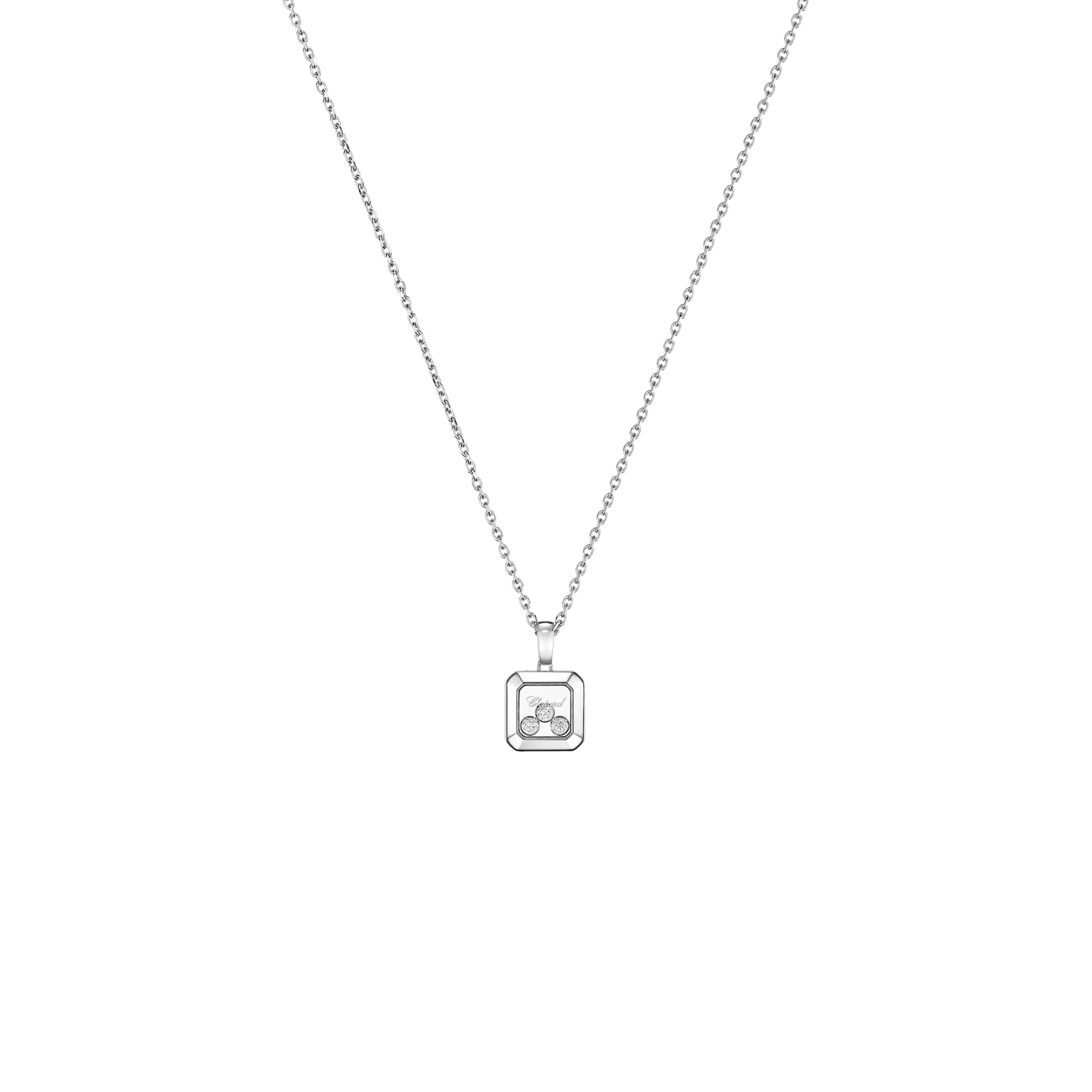 Chopard Happy Diamonds Icons Square collier witgoud met diamant - 79A115-1001 - #1