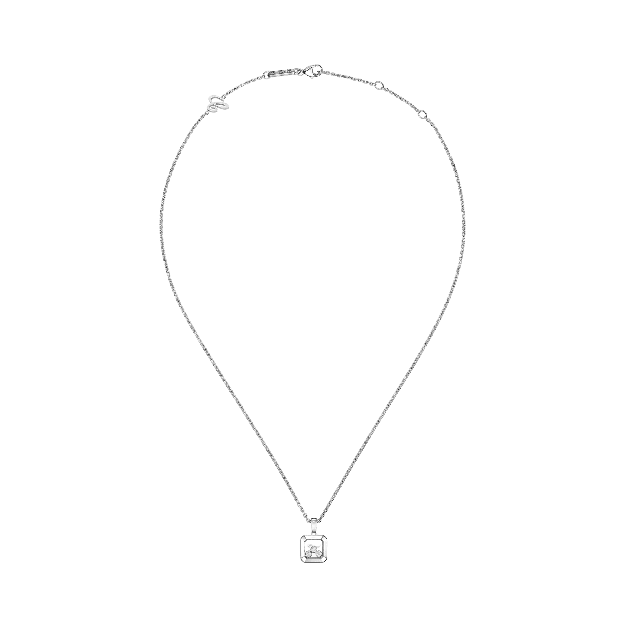 Chopard Happy Diamonds Icons Square collier witgoud met diamant - 79A115-1001 - #4