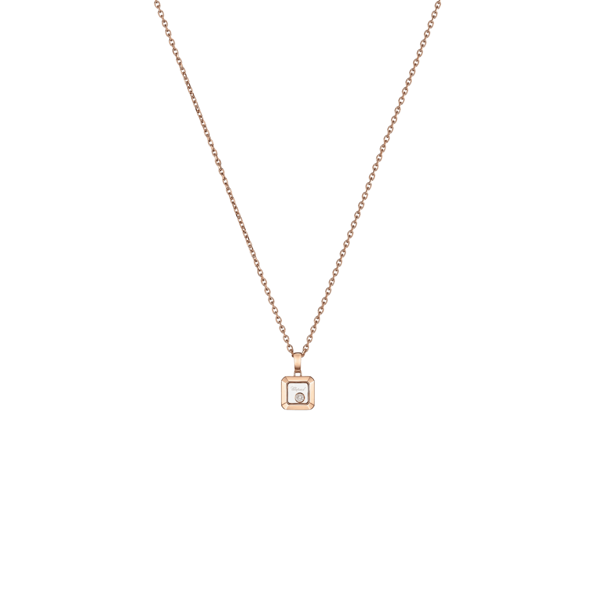 Chopard Happy Diamonds Icons Square collier roodgoud met diamant - 79A114-5001 - #1
