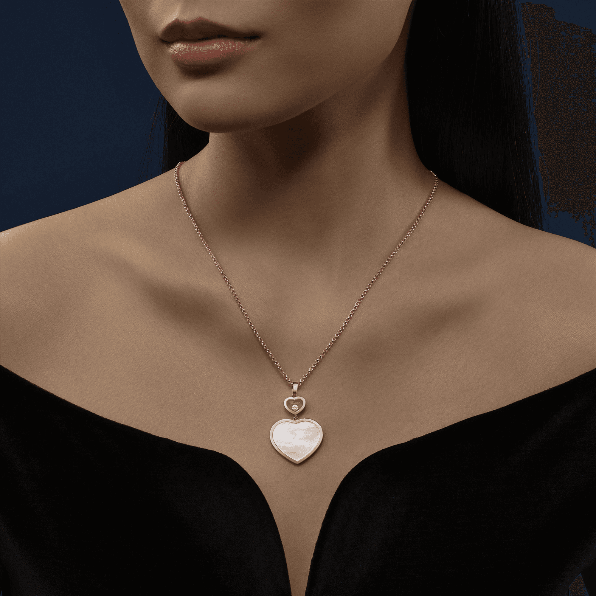 Chopard Happy Diamonds Happy Hearts collier roodgoud met diamant - 79A075-5301 - #7