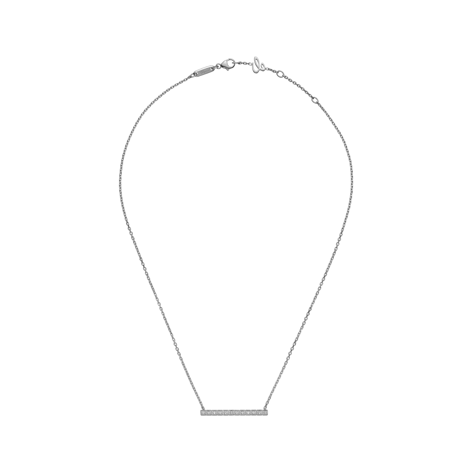 Chopard Ice Cube collier witgoud met diamant - 817702-1003 - #4