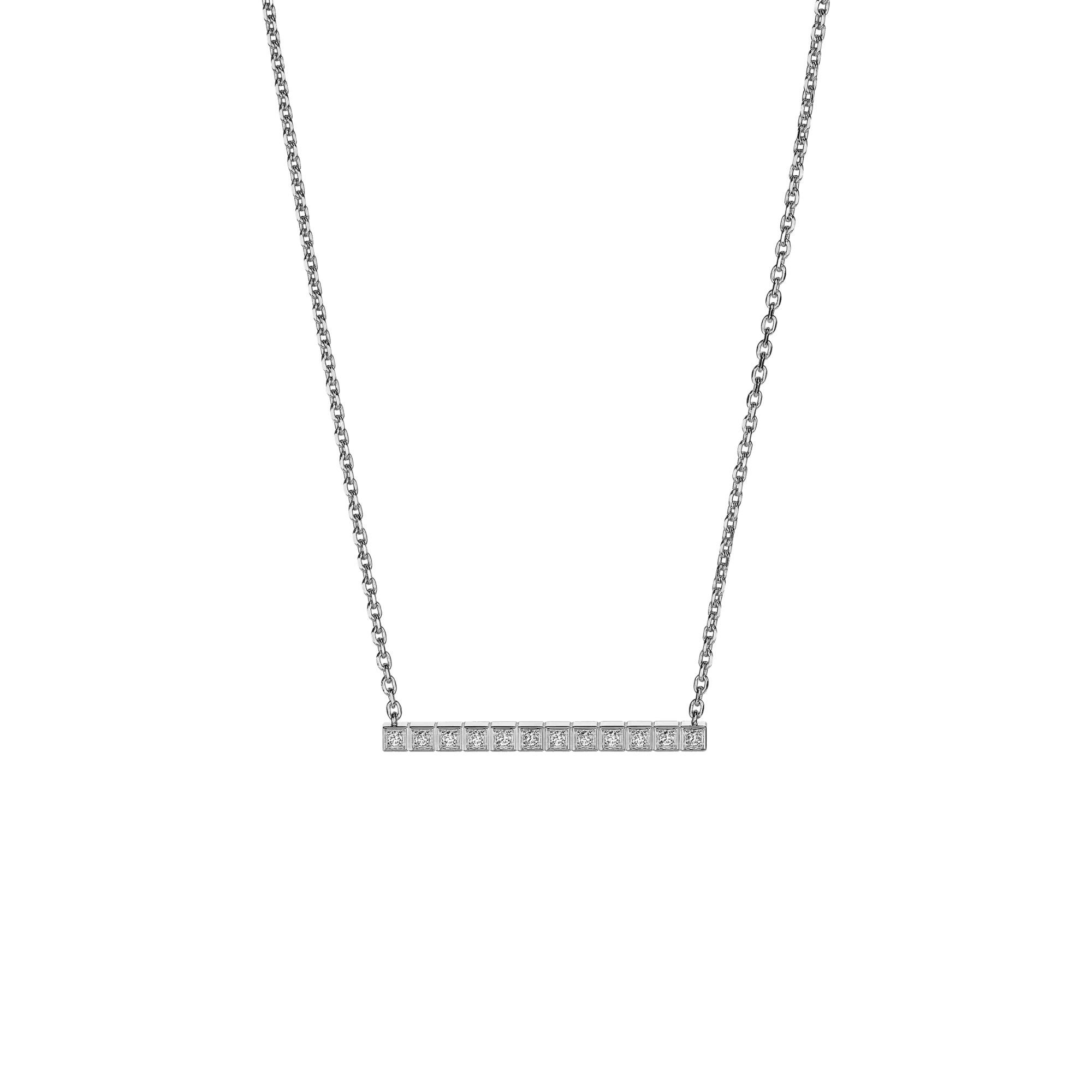 Chopard Ice Cube collier witgoud met diamant - 817702-1003 - #1