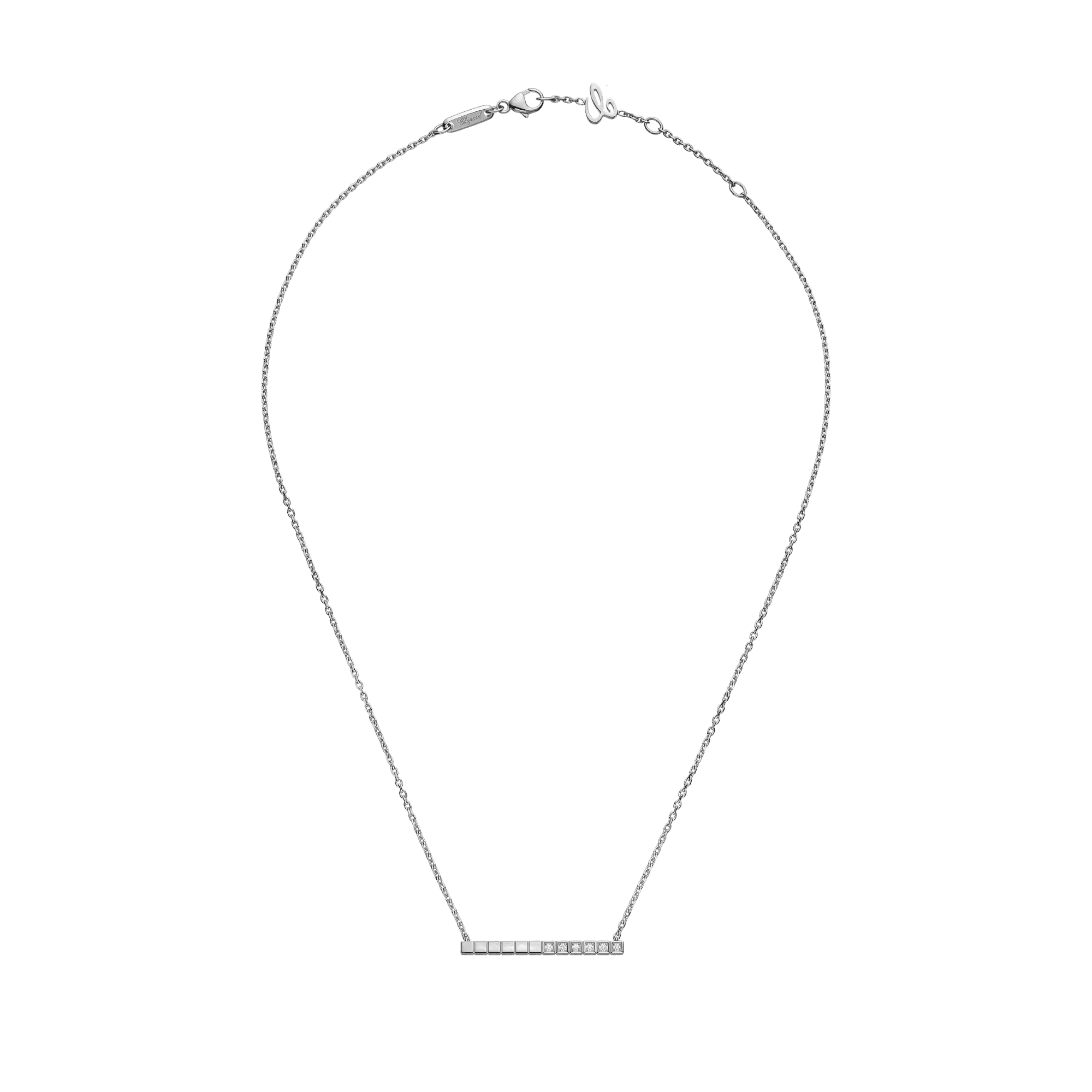Chopard Ice Cube collier witgoud met diamant - 817702-1002 - #4