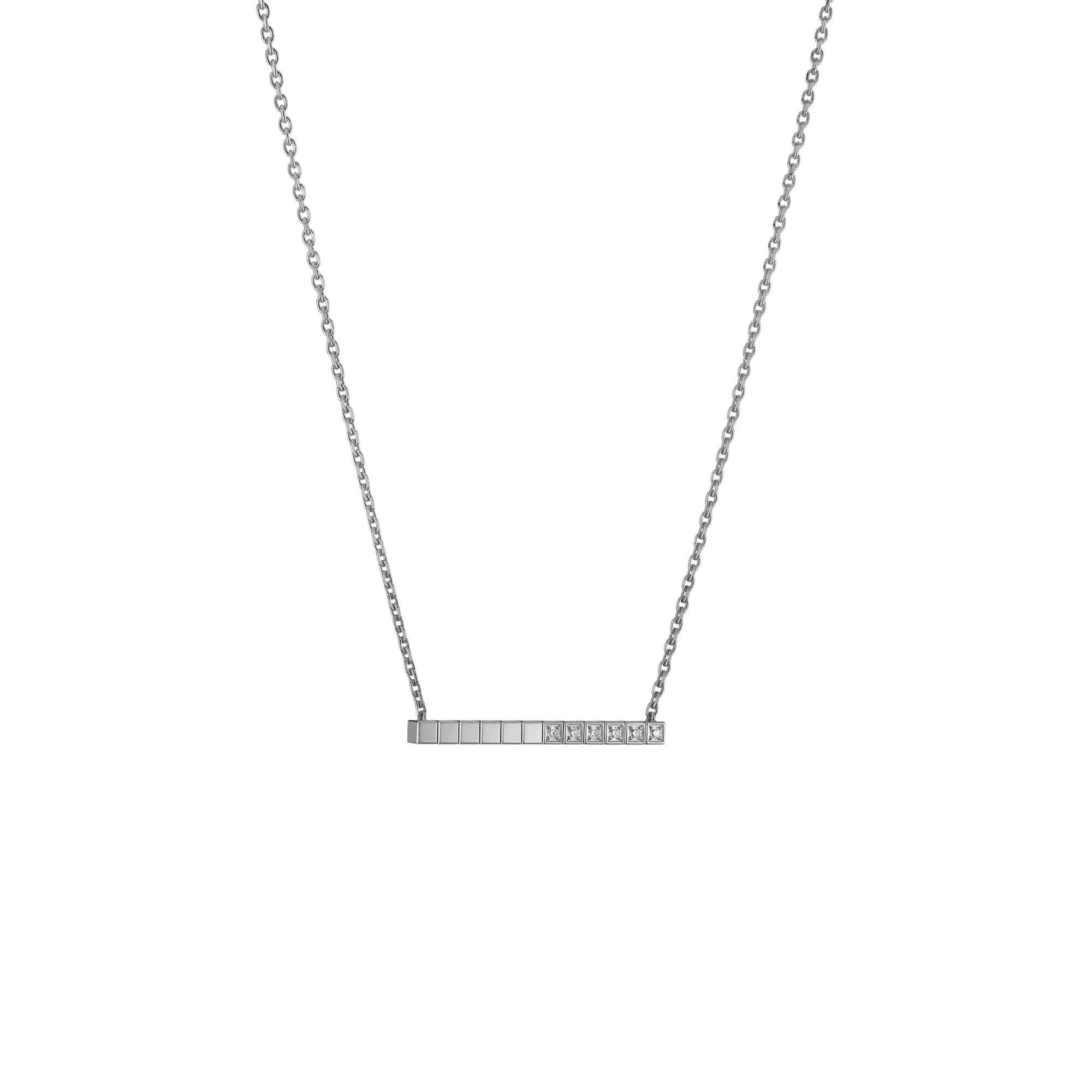 Chopard Ice Cube collier witgoud met diamant - 817702-1002 - #2