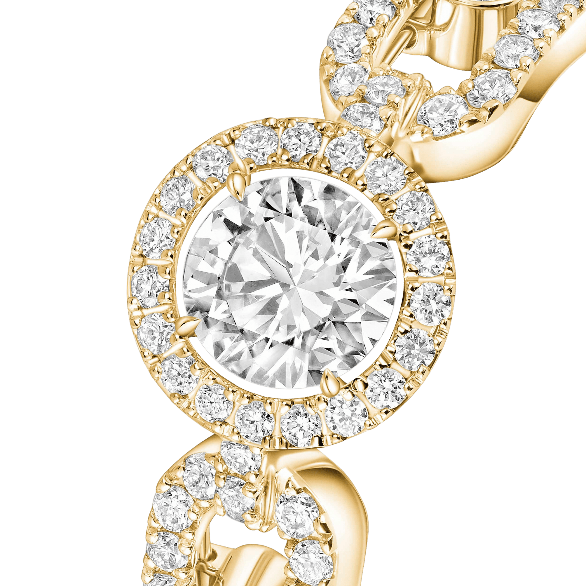 Messika Move Link Solitaire ring geelgoud met diamant - 13747-YG GIA - #4