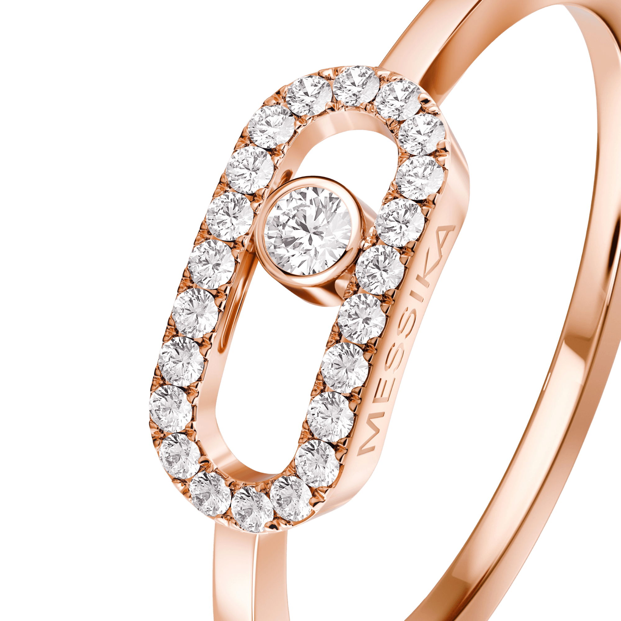Messika Move Uno ring roodgoud met diamant - 4705-PG - #3