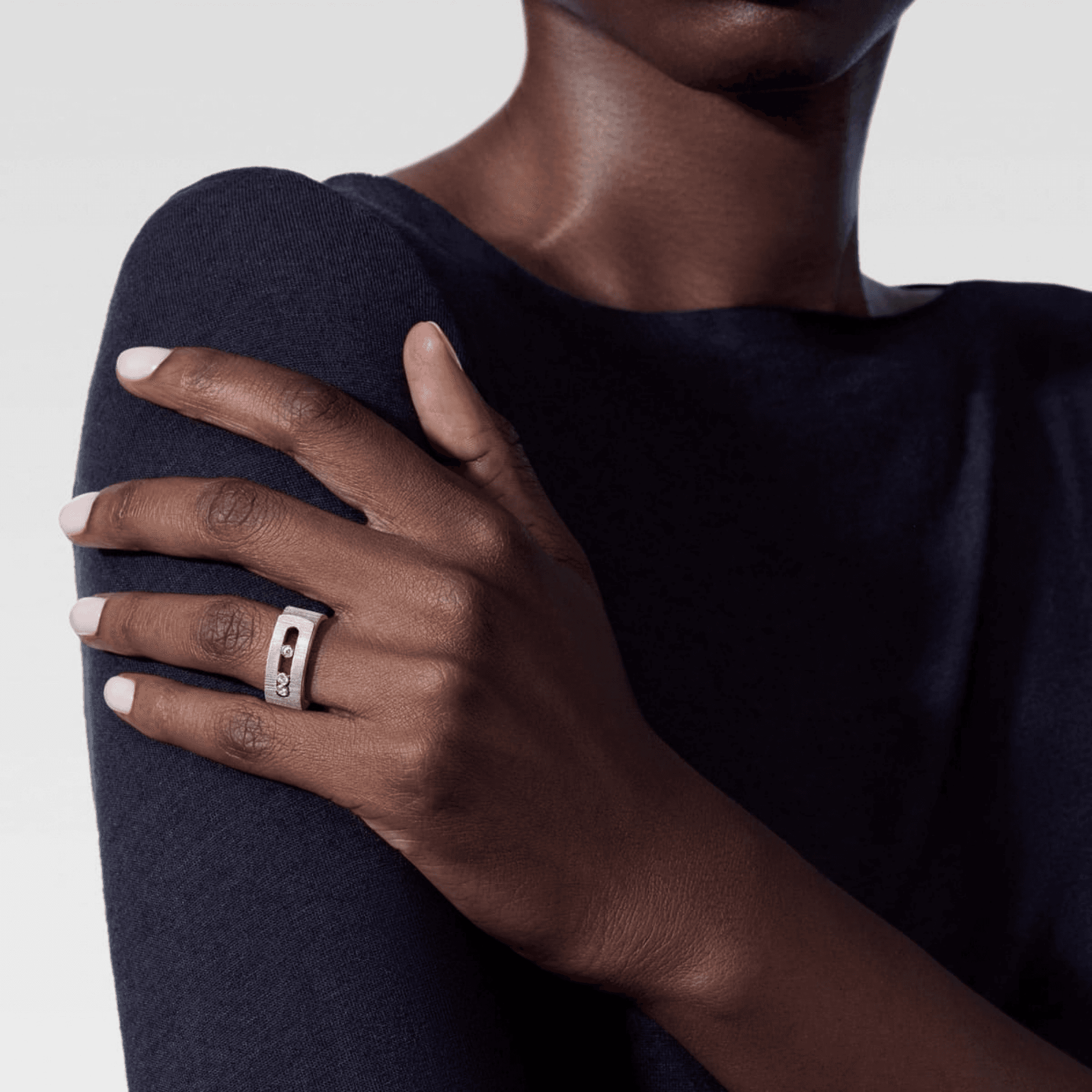 Messika Move Noa Ciselé ring witgoud met diamant - 14499-WG - #4