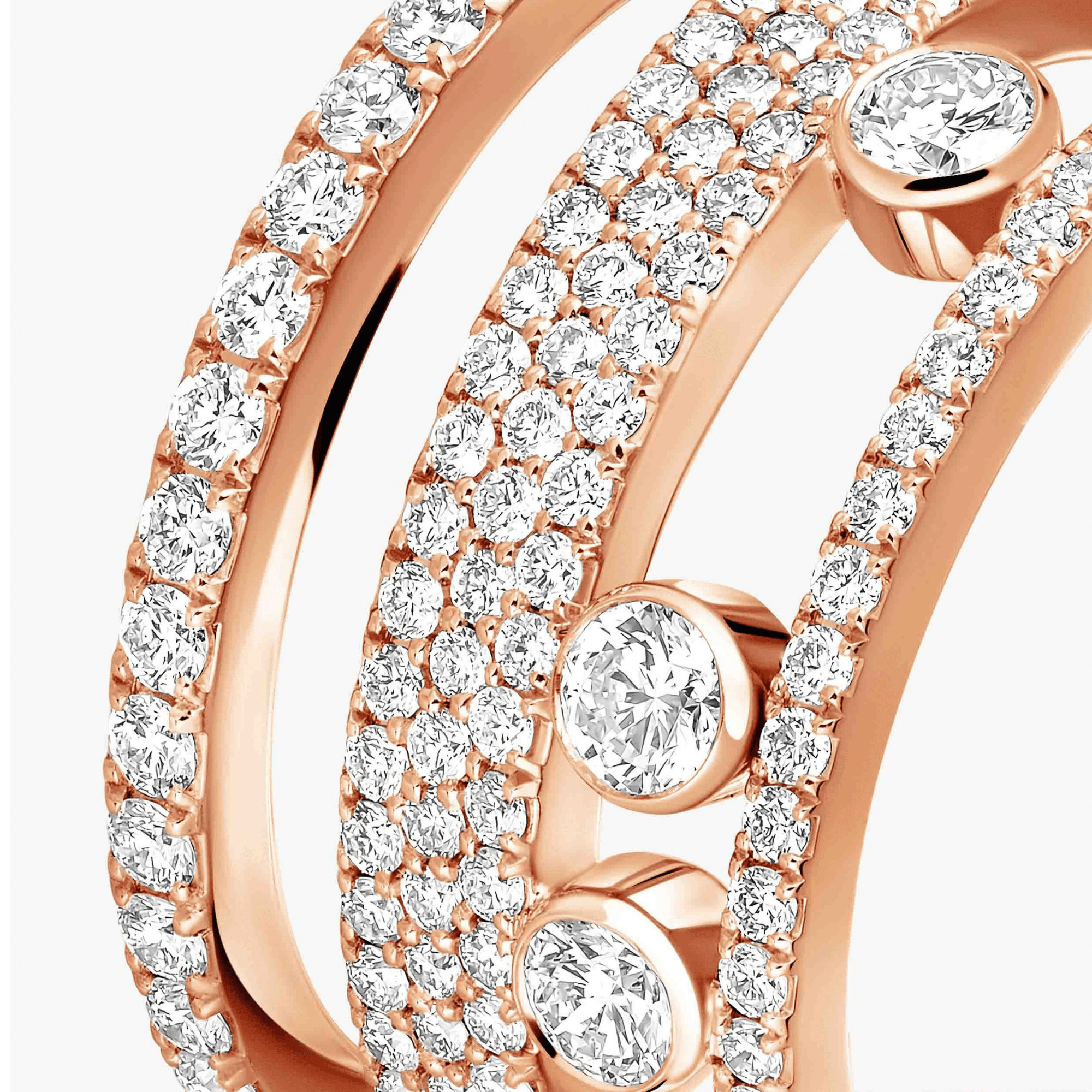 Messika Move Romane ring roodgoud met diamant - 7205-PG - #4