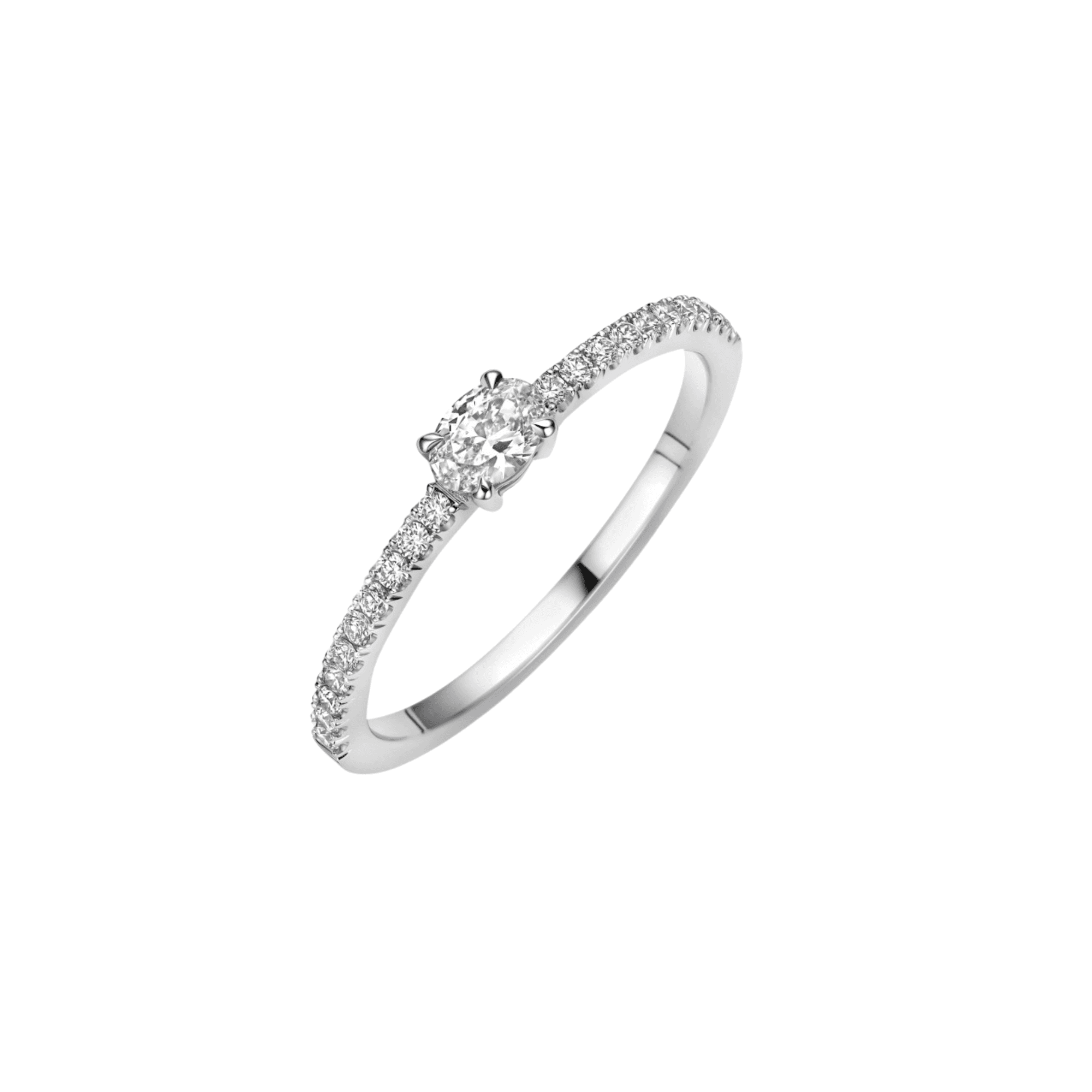 Schaap en Citroen Diamonds ring witgoud met diamant - #1