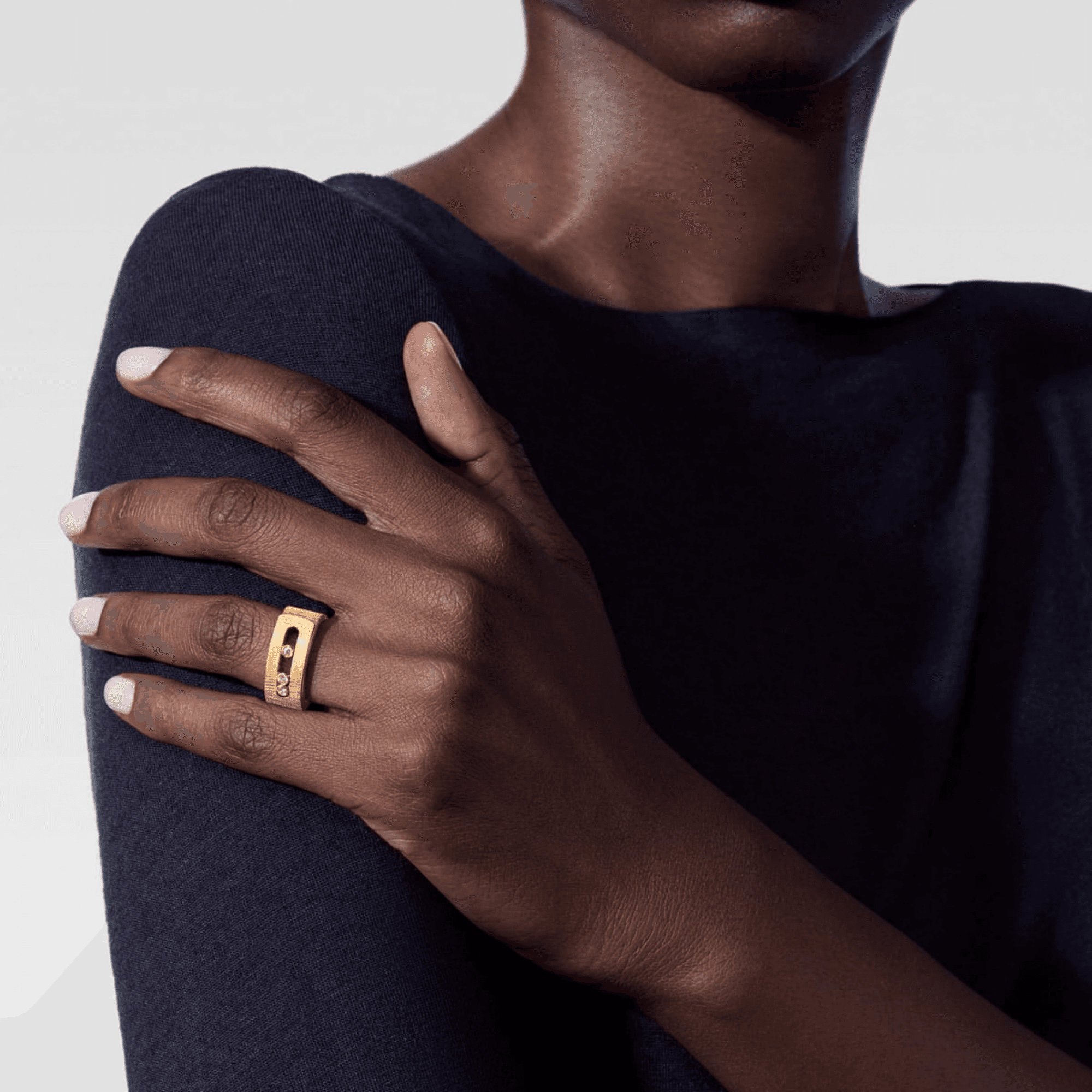 Messika Move Noa Ciselé ring geelgoud met diamant - 14499-YG - #4