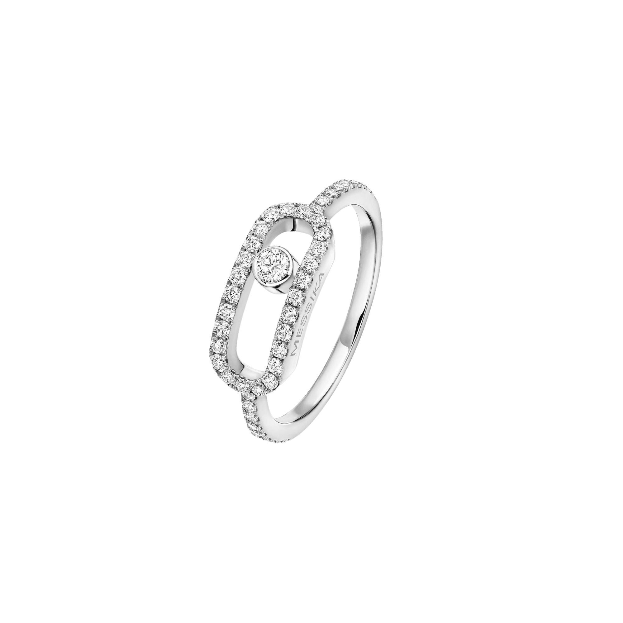 Messika Move Uno ring witgoud met diamant - 12113-WG - #1