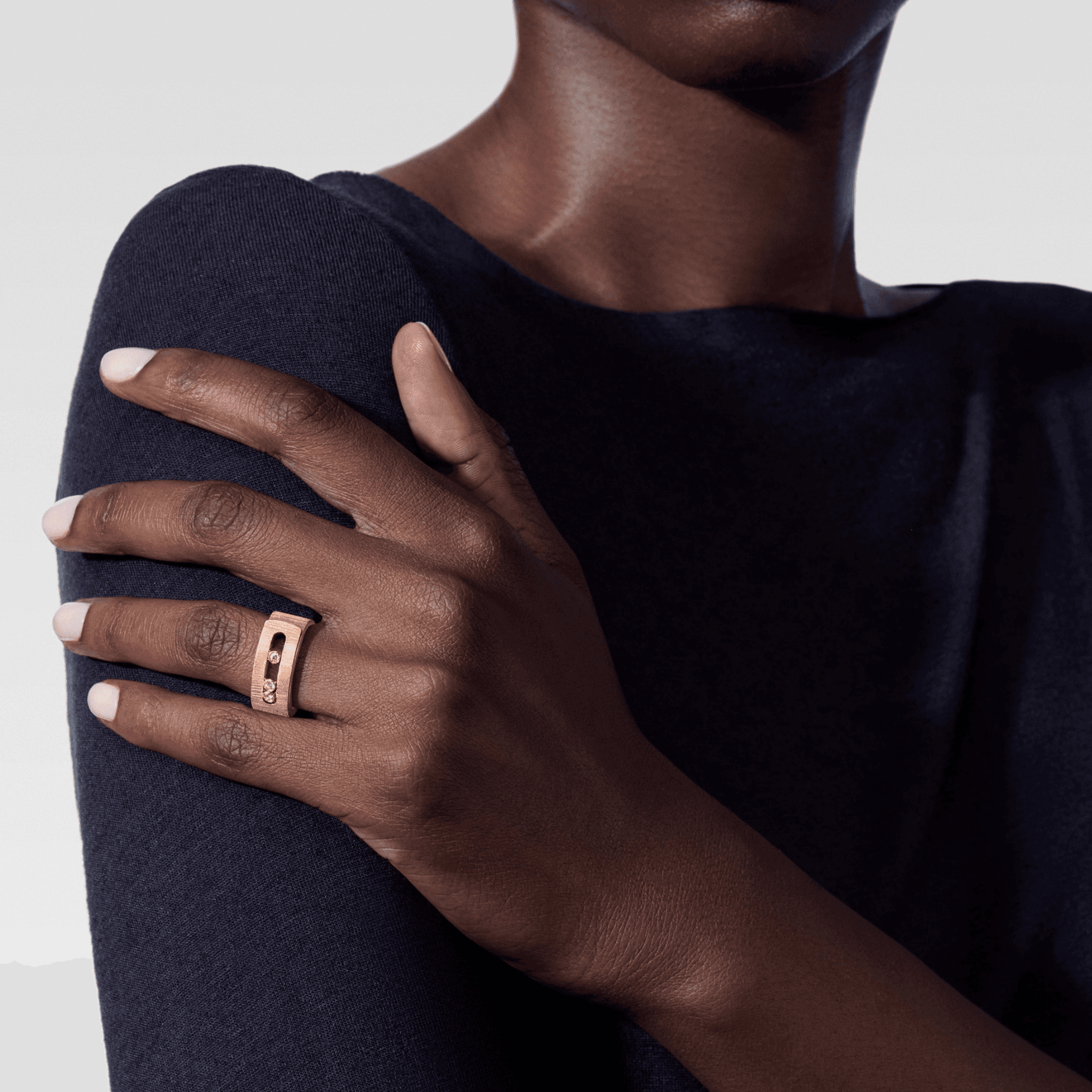 Messika Move Noa Ciselé ring roodgoud met diamant - 14499-PG - #4