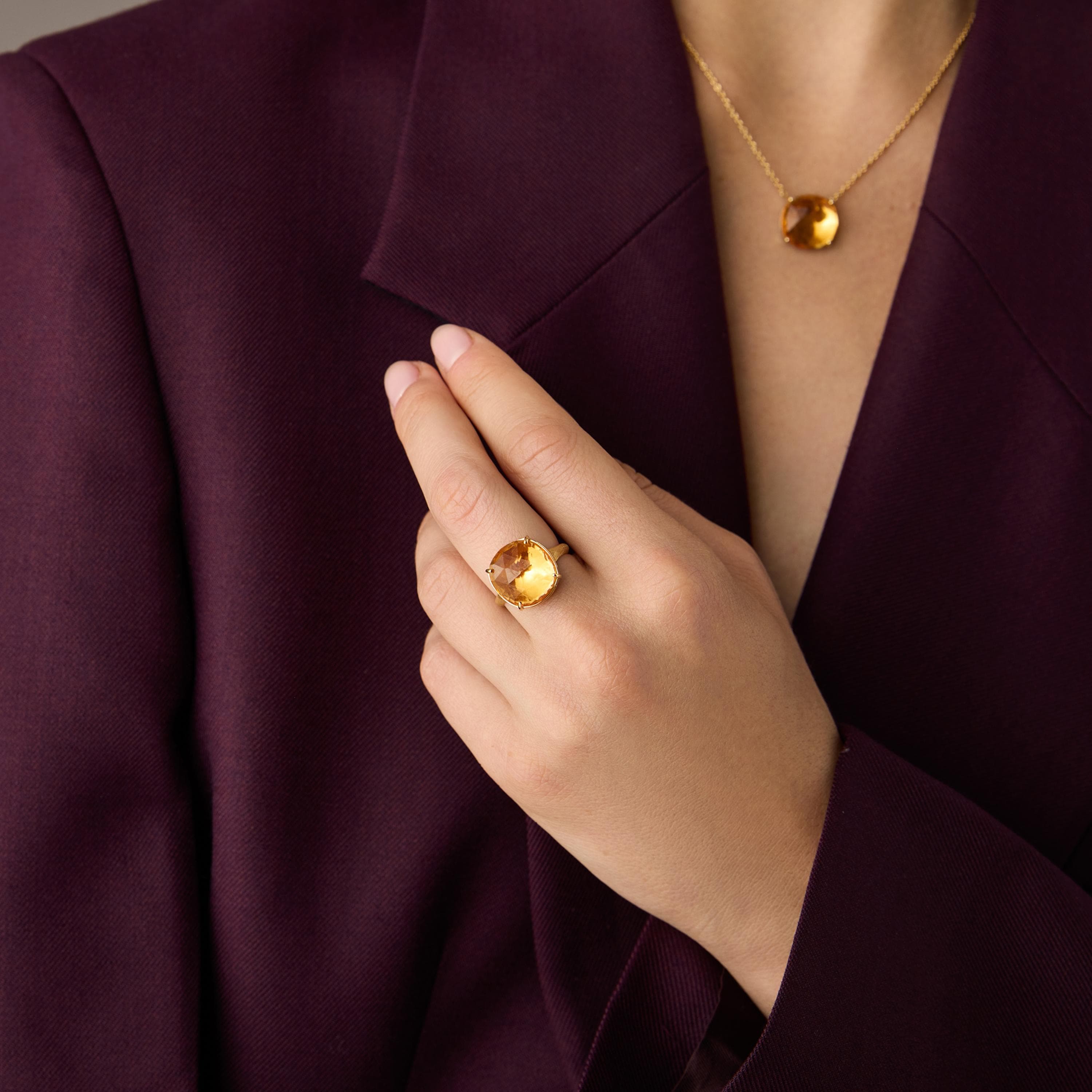 Marco Bicego Jaipur Color ring geelgoud met kwarts - AB645-QG01 - #2