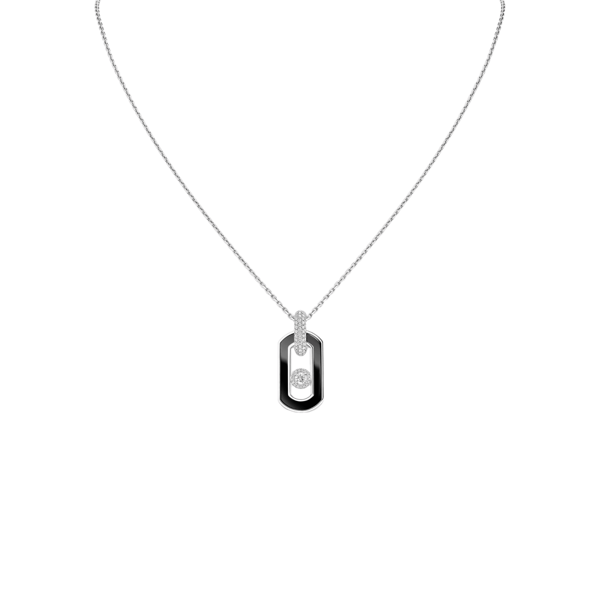 Messika So Move collier witgoud met diamant - 14707-WG - #1