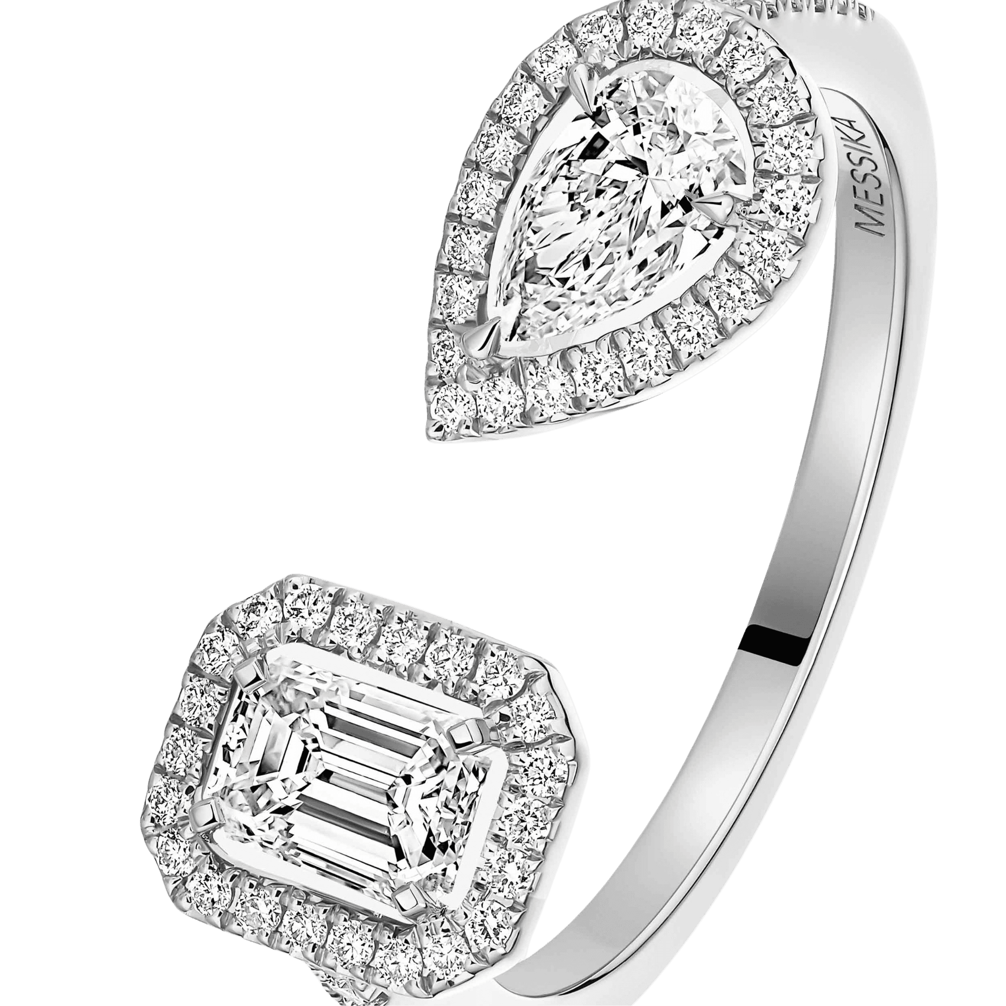 Messika My Twin Toi & Moi ring witgoud met diamant - 6636-WG - #4