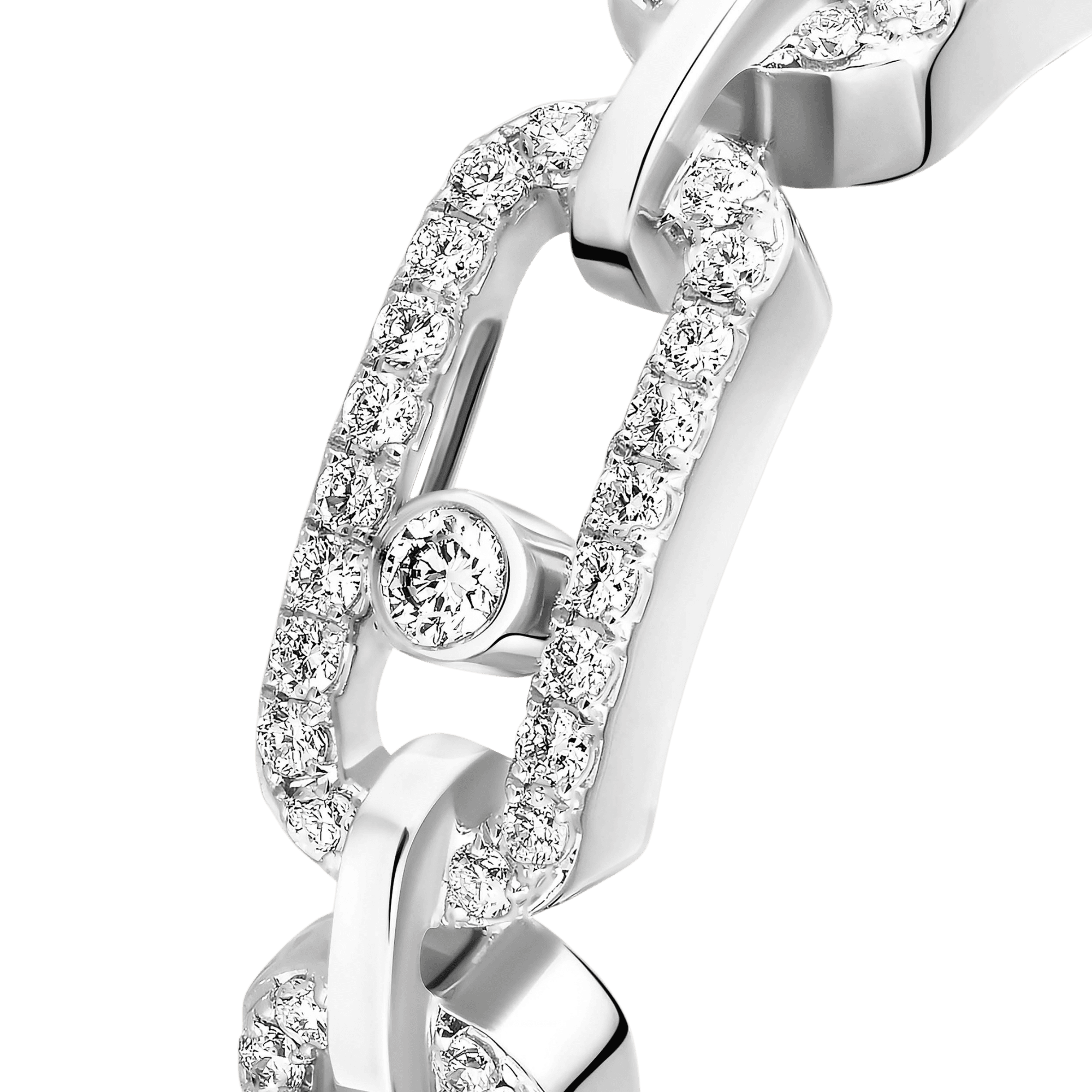 Messika Move Link ring witgoud met diamant - 12012-WG - #4