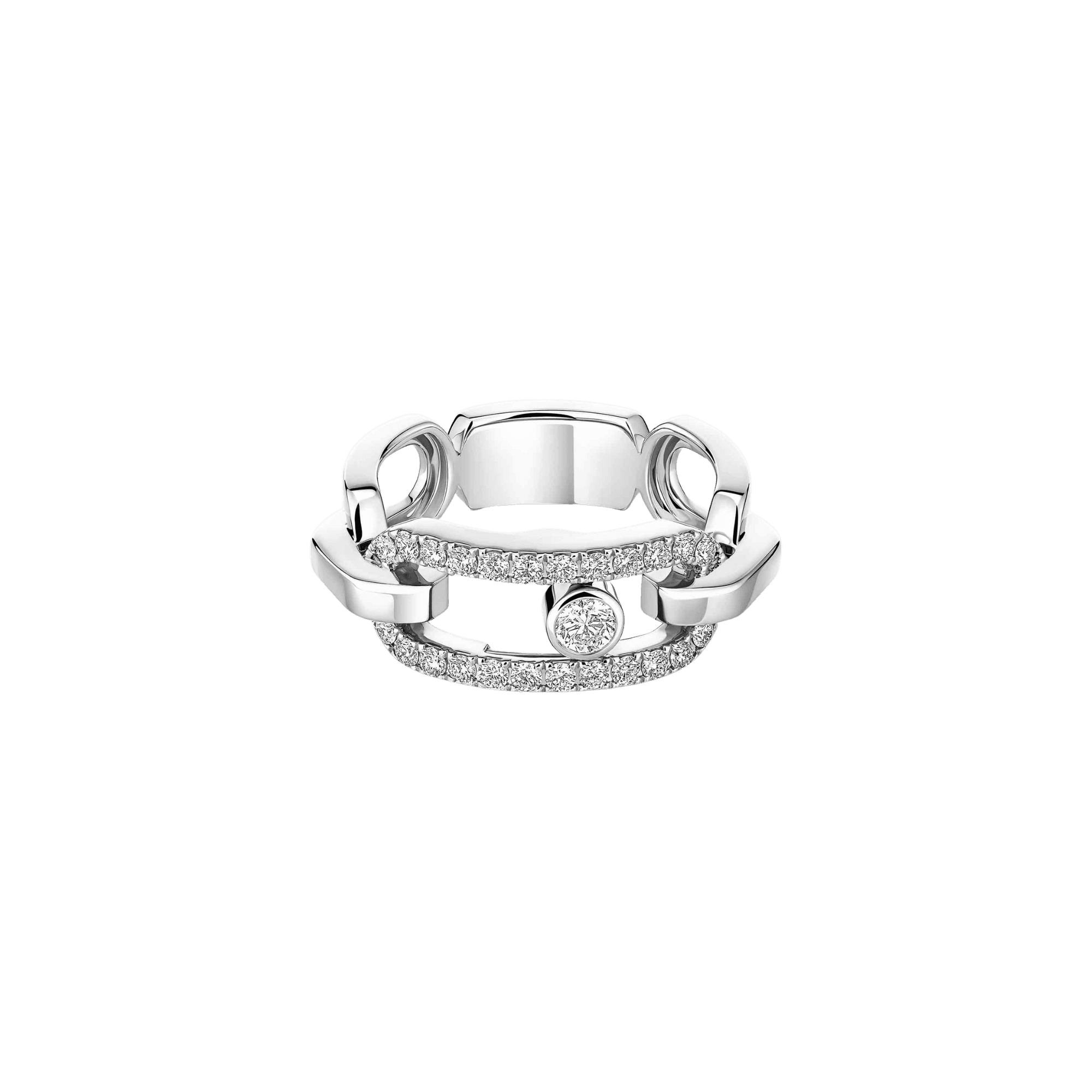Messika Move Link ring witgoud met diamant - 12728-WG - #2