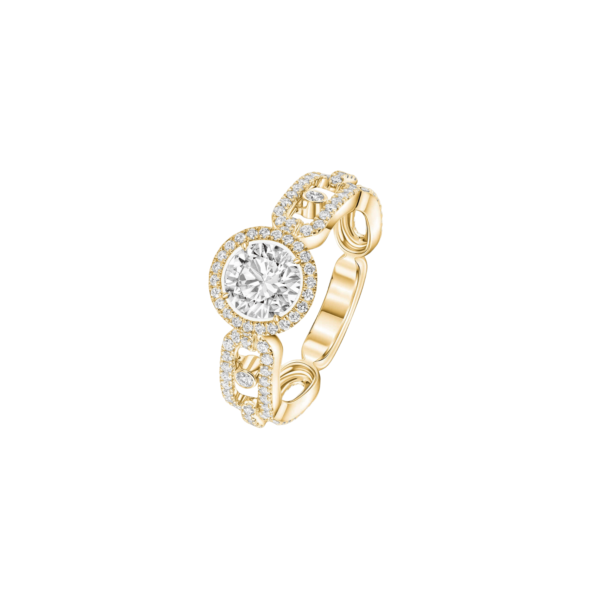 Messika Move Link Solitaire ring geelgoud met diamant - 13749-YG GIA - #1