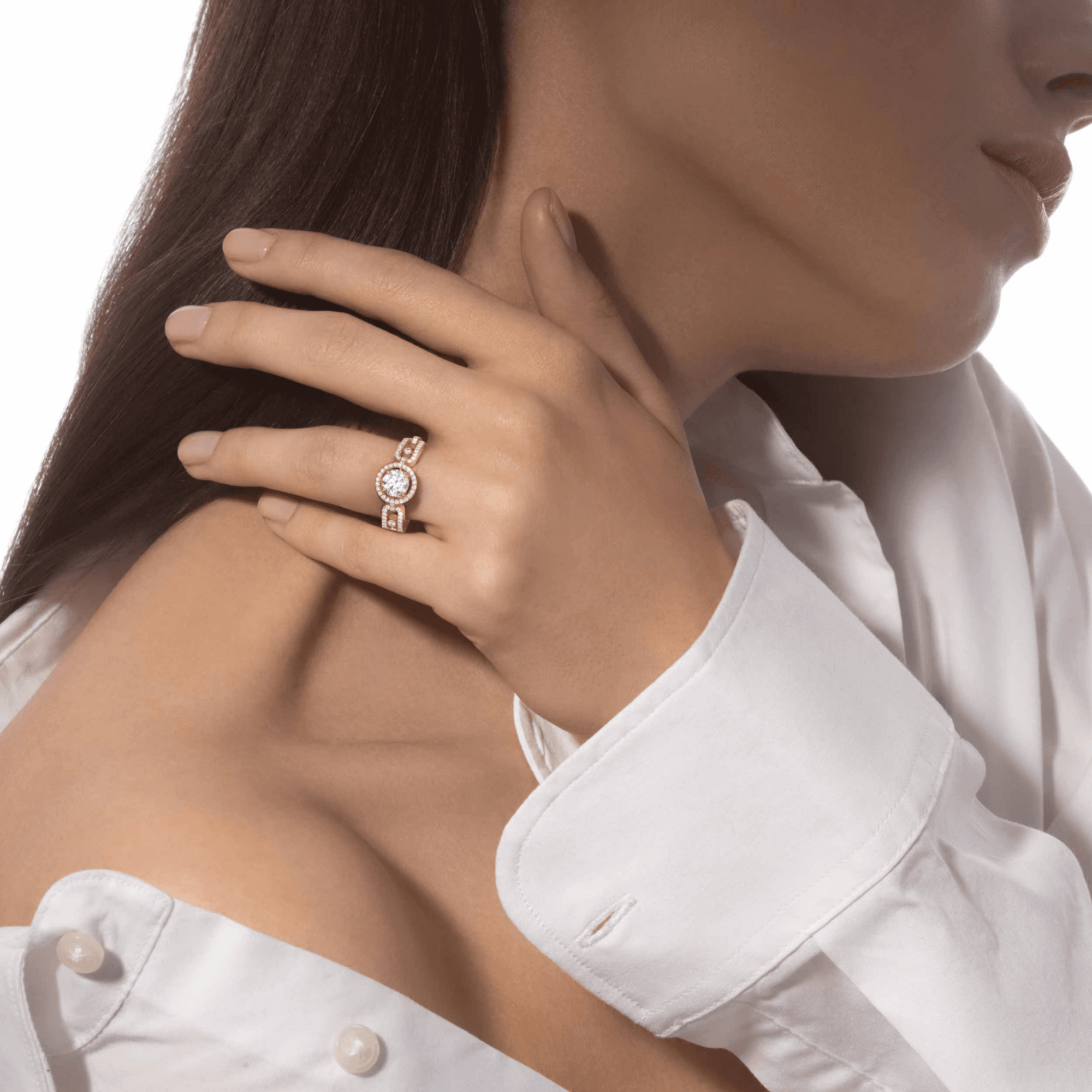 Messika Move Link Solitaire ring geelgoud met diamant - 13748-YG GIA - #5