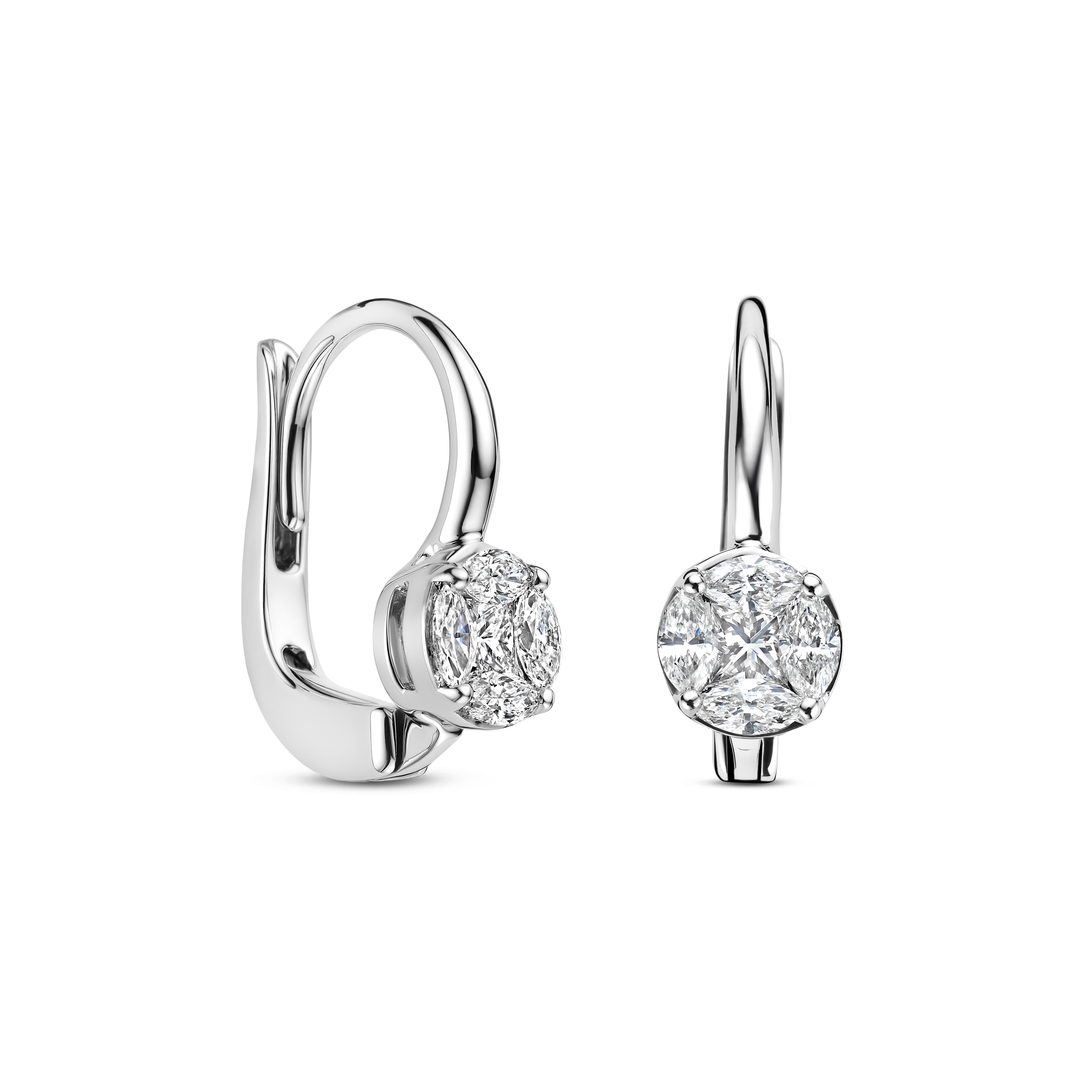 Schaap en Citroen Diamonds oorsieraad witgoud met diamant - #1