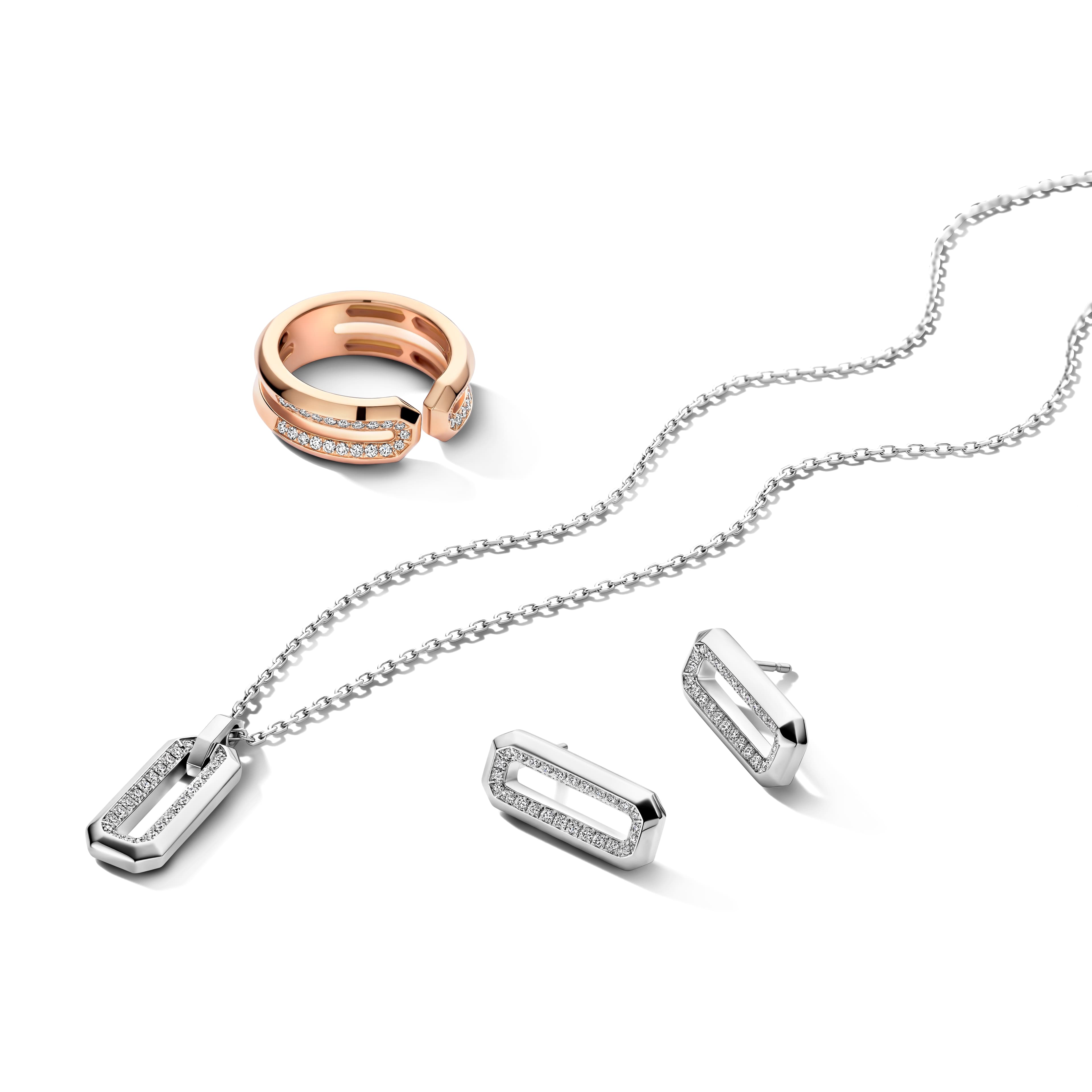 Schaap en Citroen Diamonds Facet oorsieraad witgoud met diamant - #3