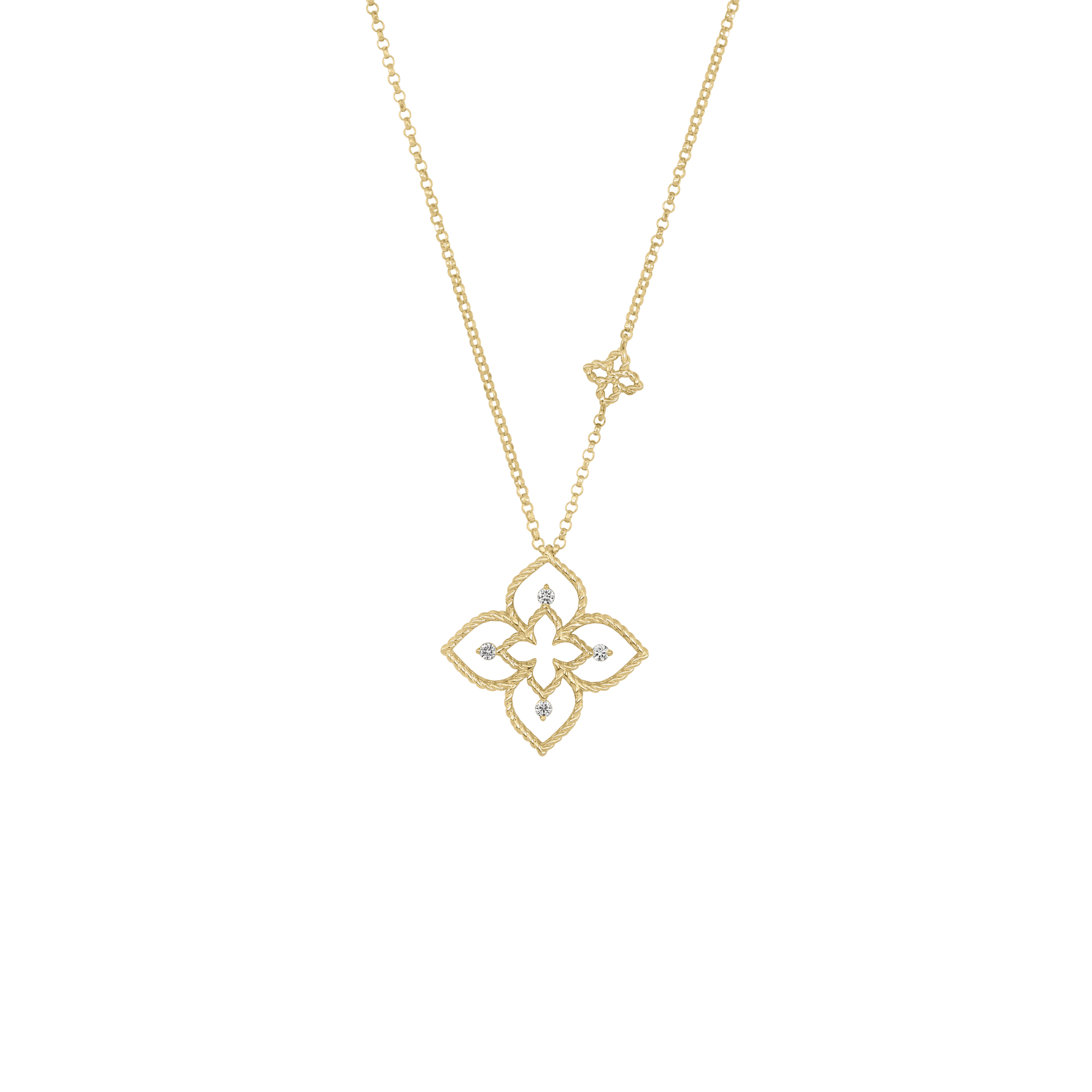Roberto Coin Desert Flower collier geelgoud met diamant - ADR777CL3821 - #1