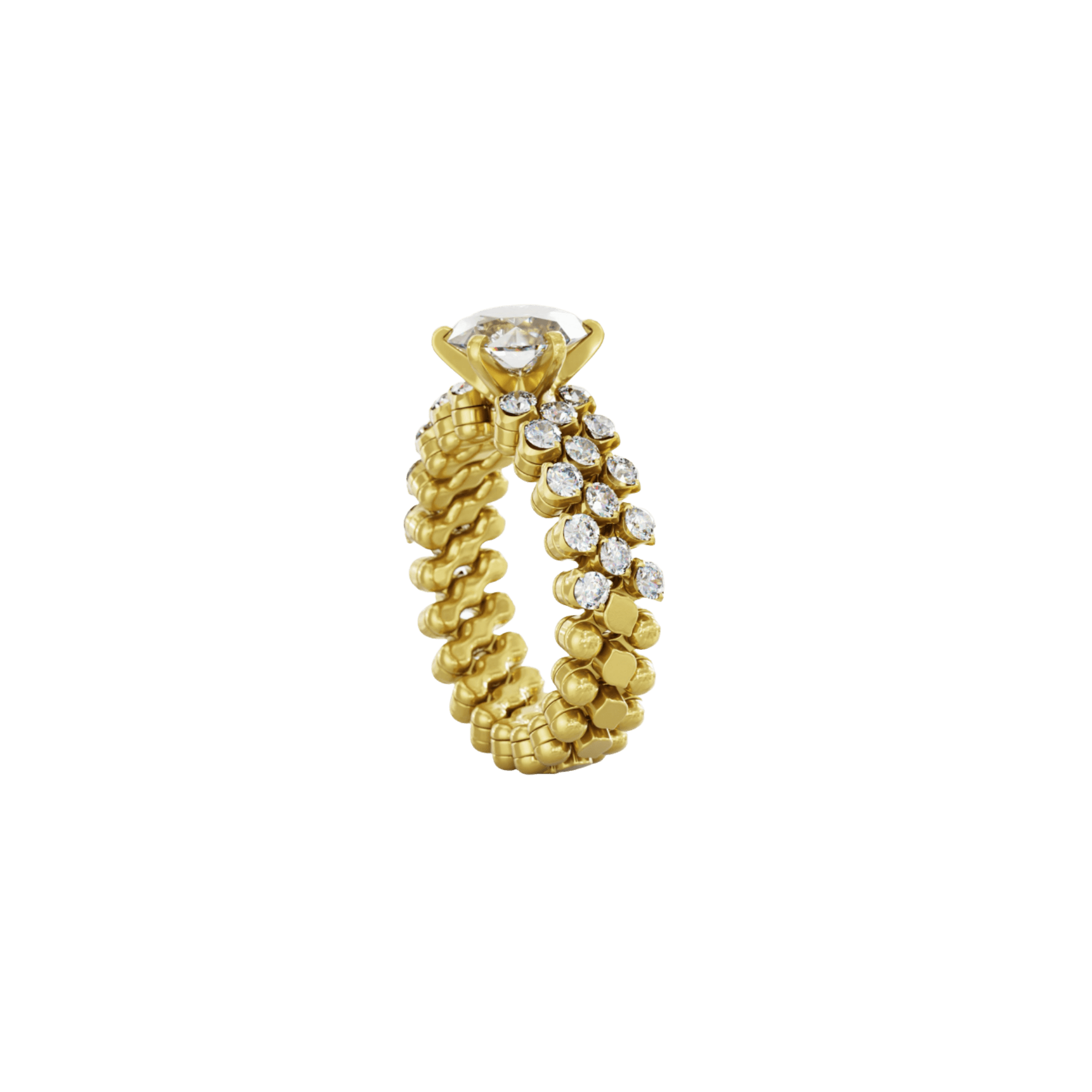 Serafino Consoli Unico ring geelgoud met diamant - RMSSLWD1253H2YGWD GIA - #1