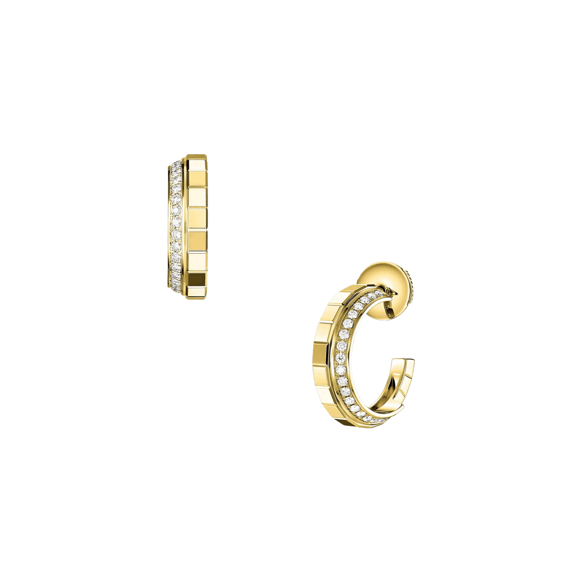 Chopard Ice Cube Mini oorsieraad geelgoud met diamant - 837008-0001 - #2