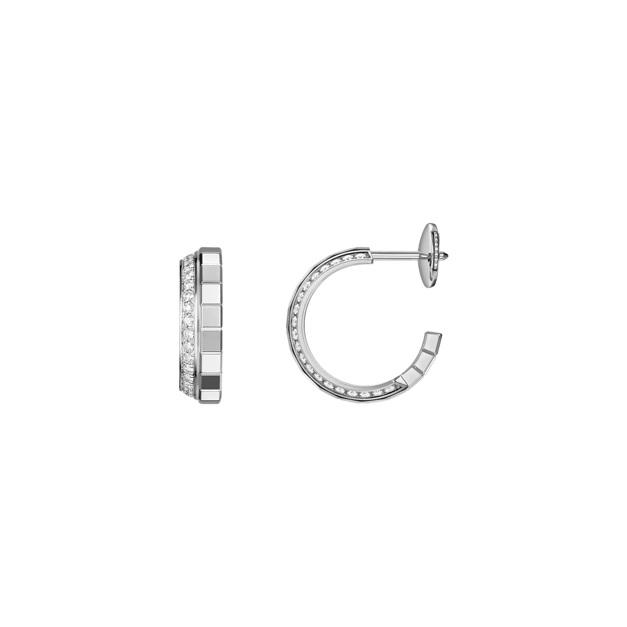 Chopard Ice Cube Mini oorsieraad witgoud met diamant - 837008-1001 - #3