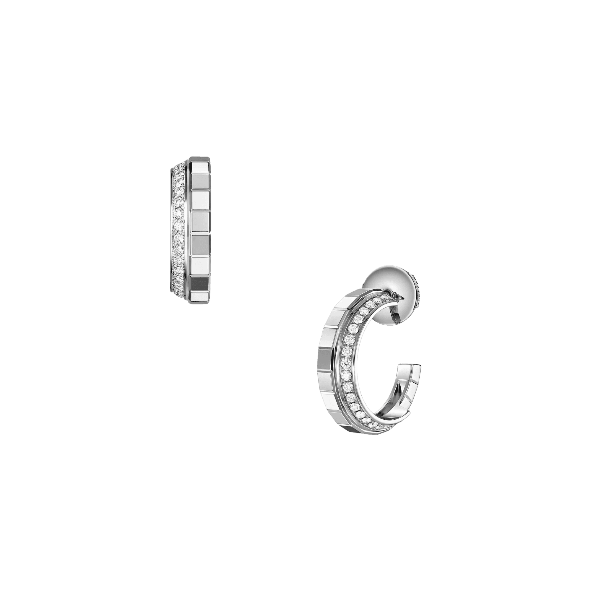 Chopard Ice Cube Mini oorsieraad witgoud met diamant - 837008-1001 - #2