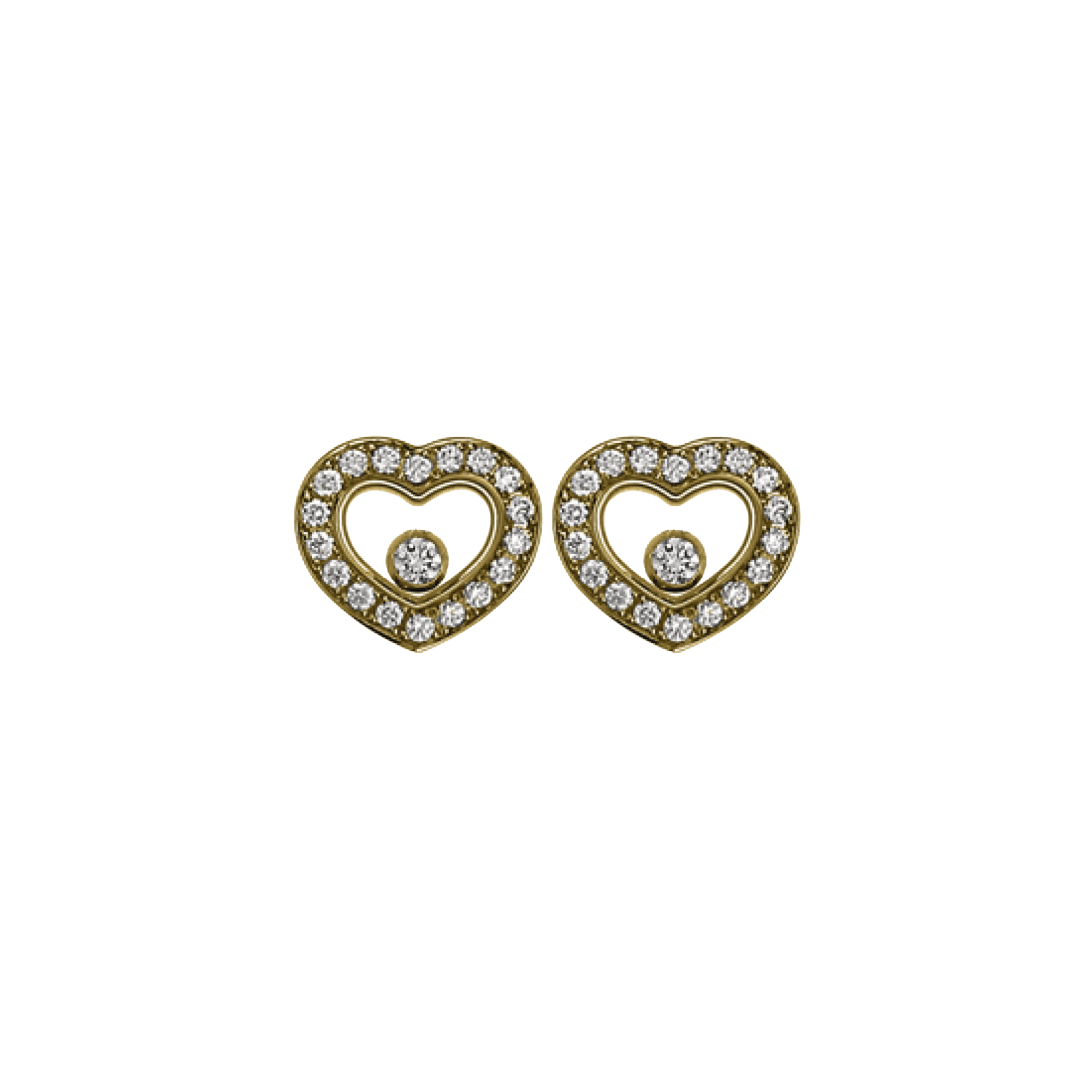 Chopard Happy Diamonds Icons Heart oorsieraad geelgoud met diamant - 83A054-0201 - #1