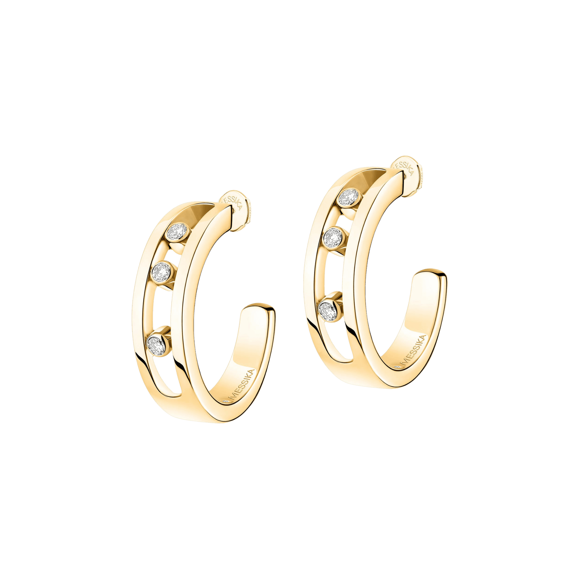 Messika Move Classic oorsieraad geelgoud met diamant - 4407-YG - #2