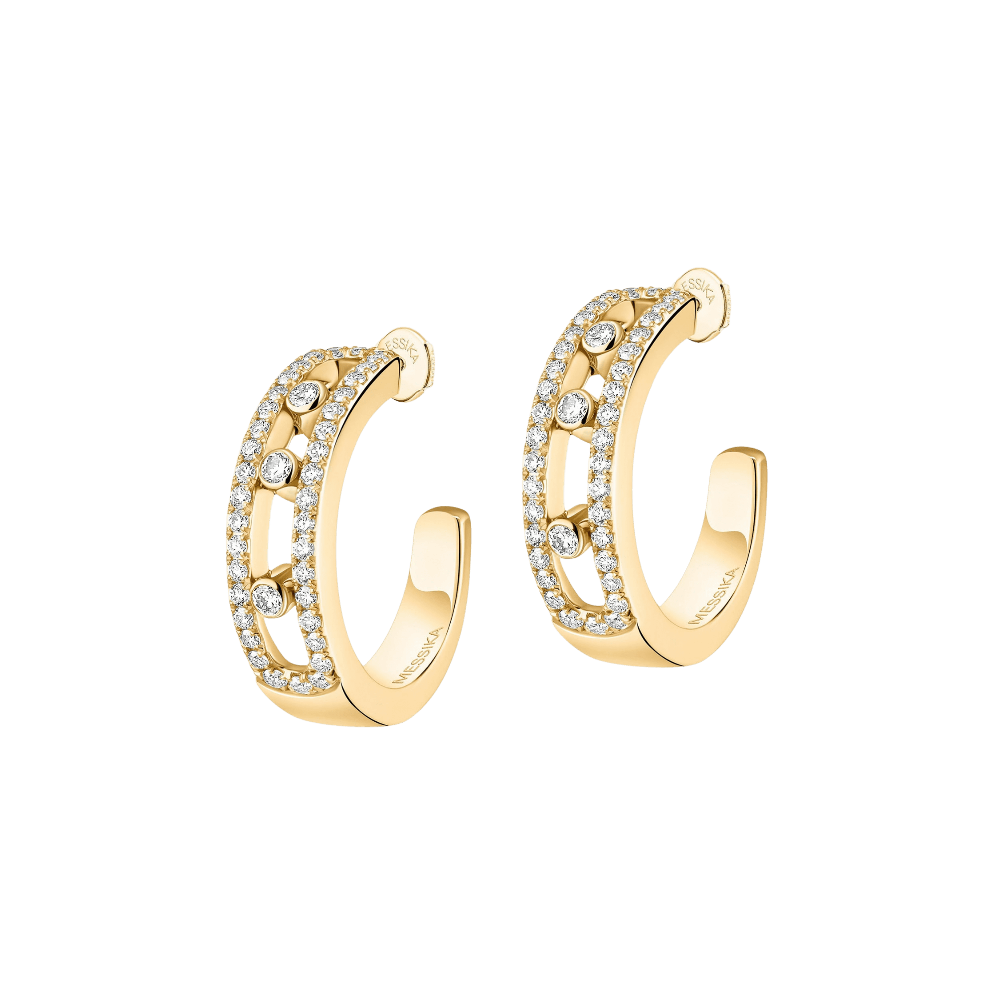 Messika Move Classic oorsieraad geelgoud met diamant - 4993-YG - #2